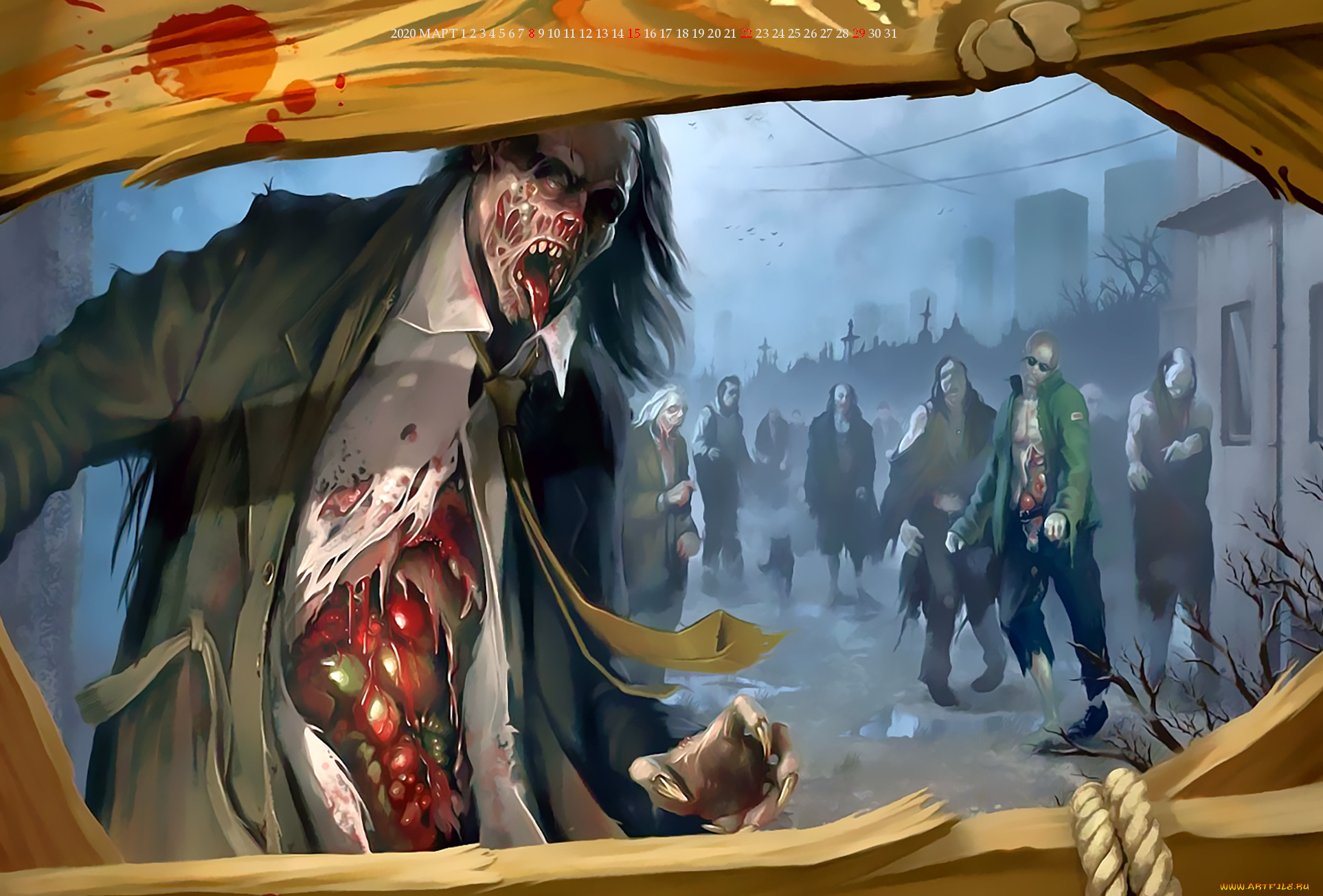 календари, фэнтези, нежить, существо, чудовище, calendar, 2020