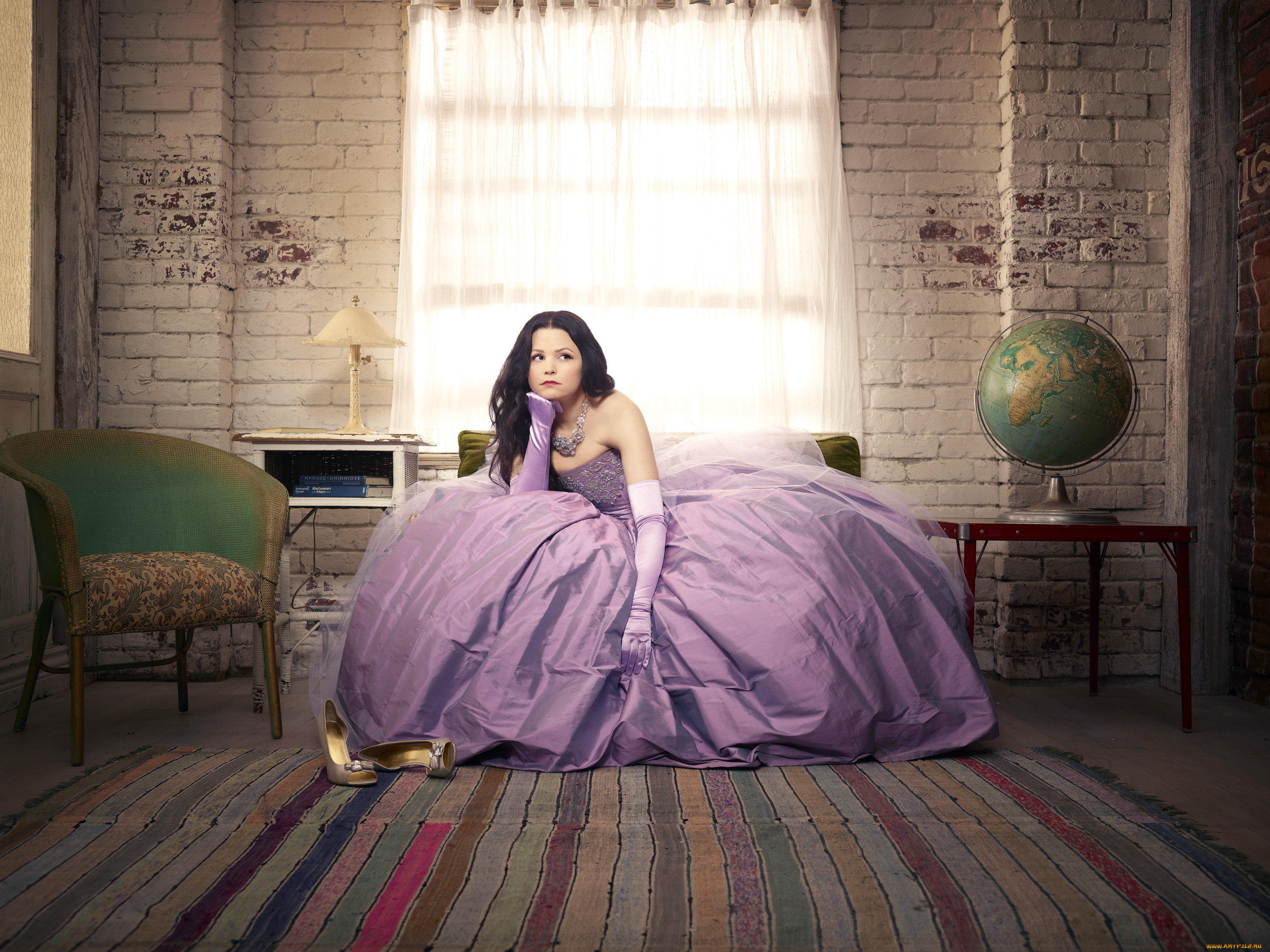 кино, фильмы, once, upon, a, time, , сериал, девушка, платье, комната, кресло, глобус