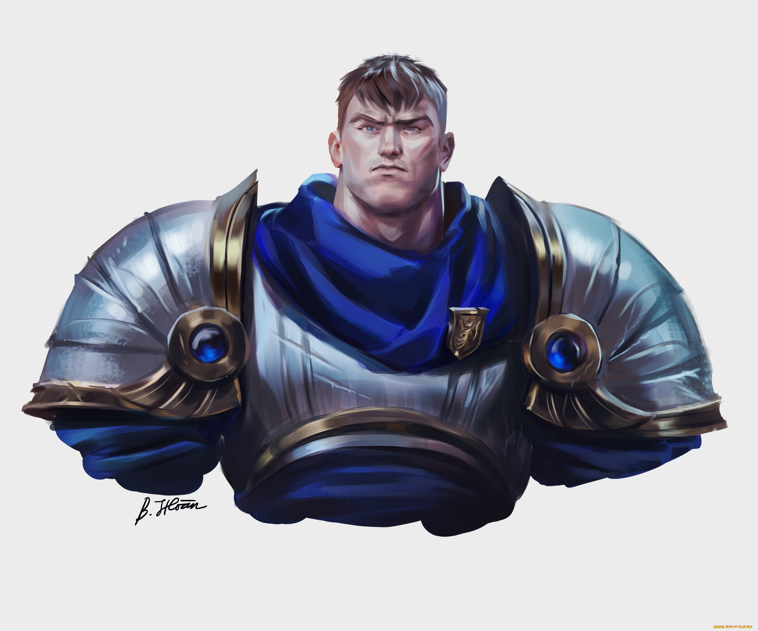видео, игры, league, of, legends, garen, рыцарь