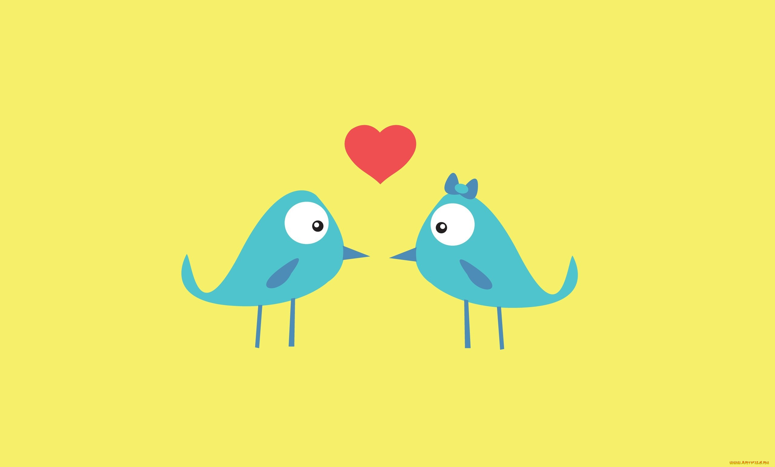 векторная, графика, птицы, , птицы, птички, сердечко