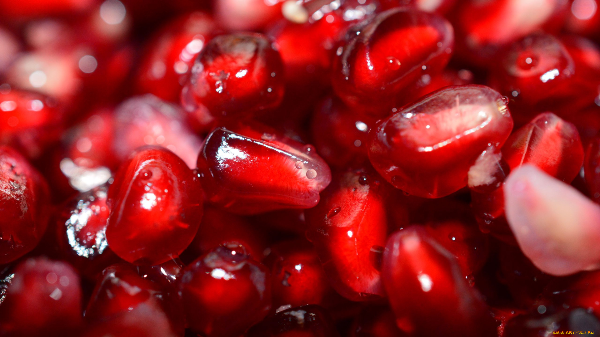 еда, гранат, фрукт, зерна