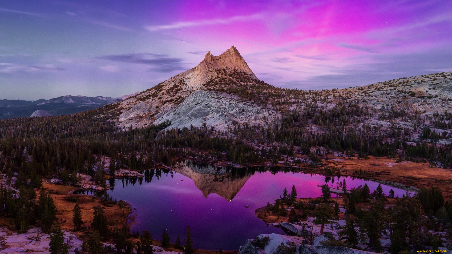 cathedral, lake, yosemite, national, park, природа, реки, озера, cathedral, lake, yosemite, national, park