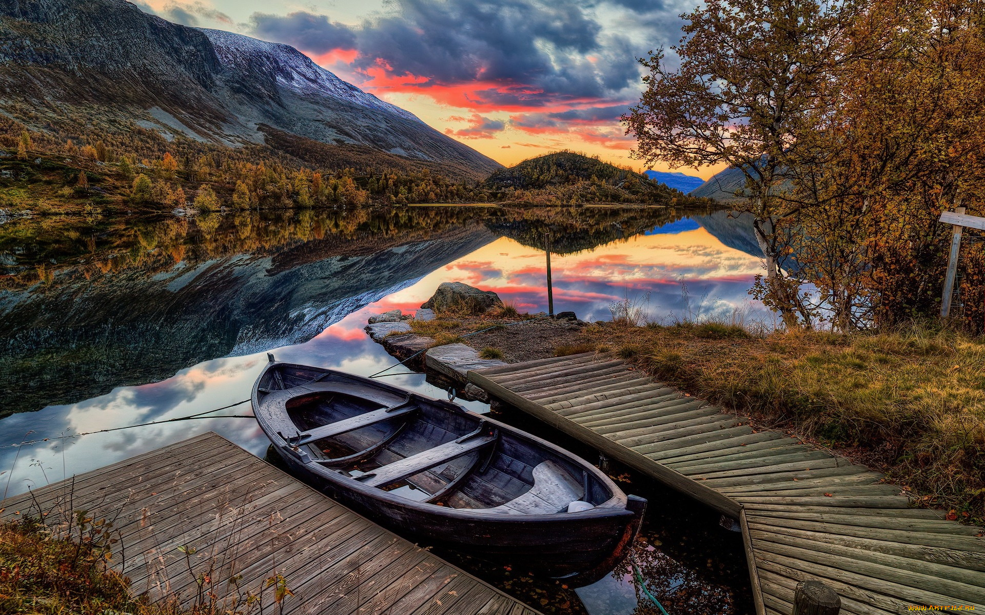 корабли, лодки, , шлюпки, горы, озеро, лодка, мостки