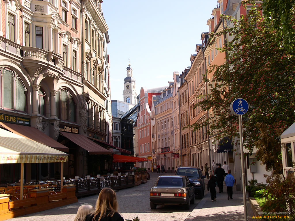 старая, рига, югендстиль, города, латвия