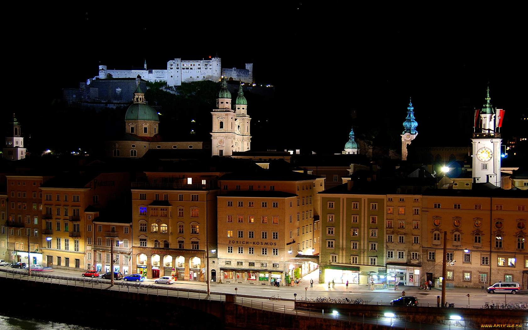 города, огни, ночного