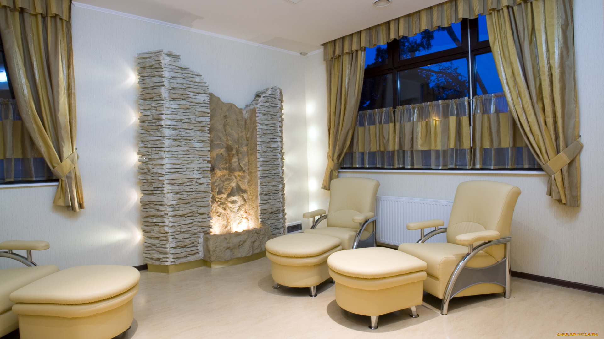 интерьер, гостиная, уют, окно, комната, кресла, дом, отдых