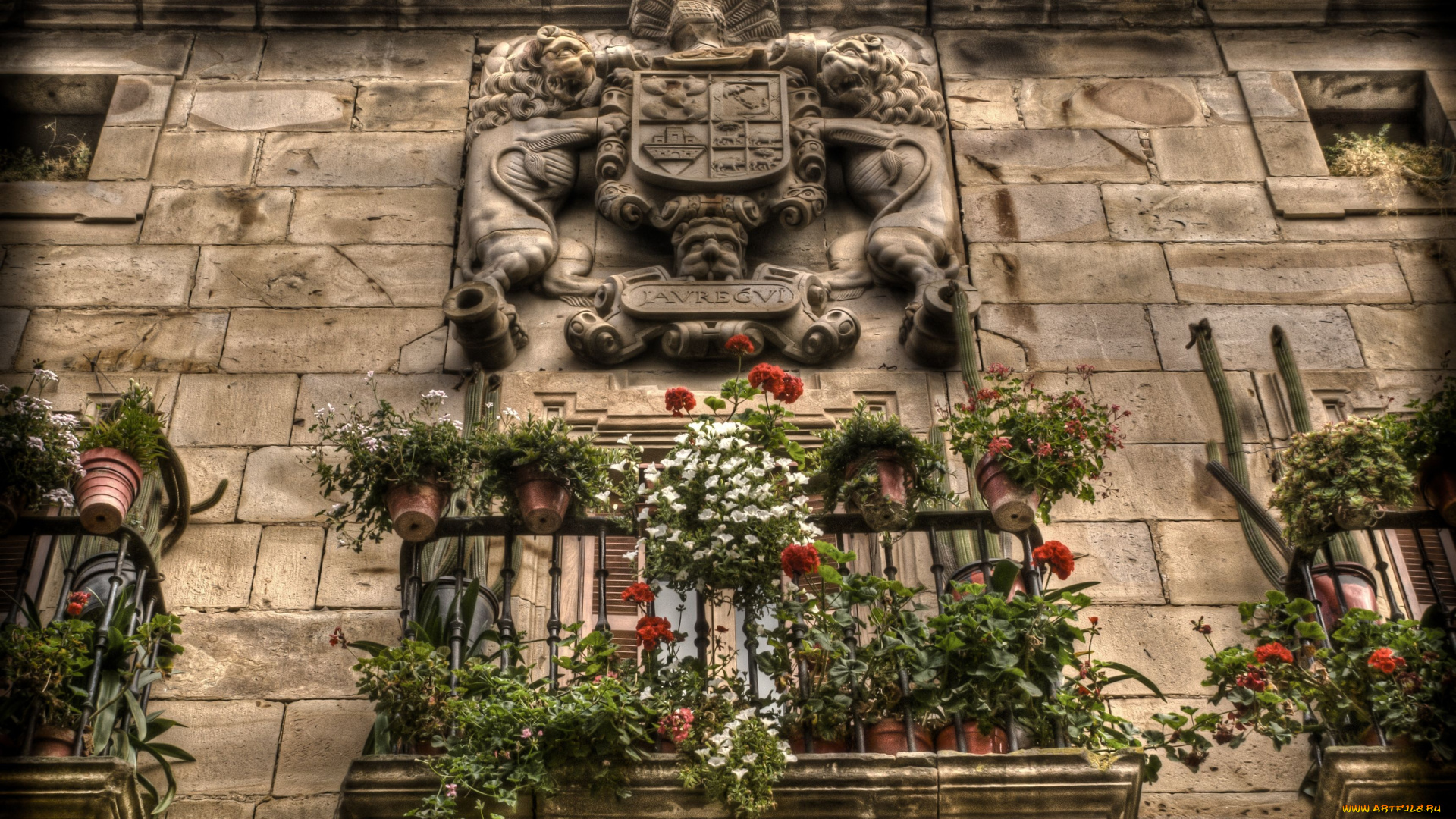 страна, басков, разное, элементы, архитектуры, сегура