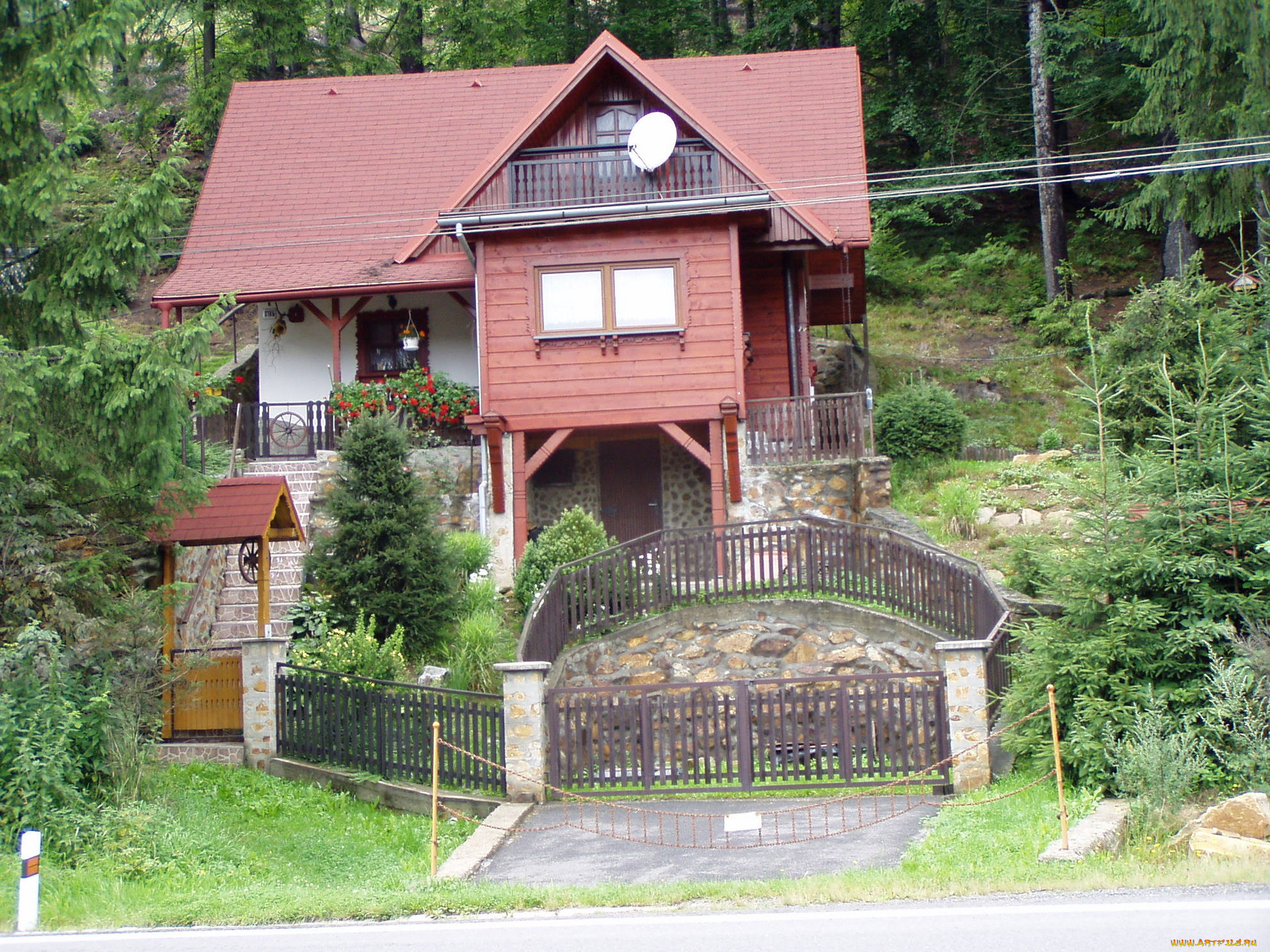 разное, сооружения, постройки, цветы, лес, дом