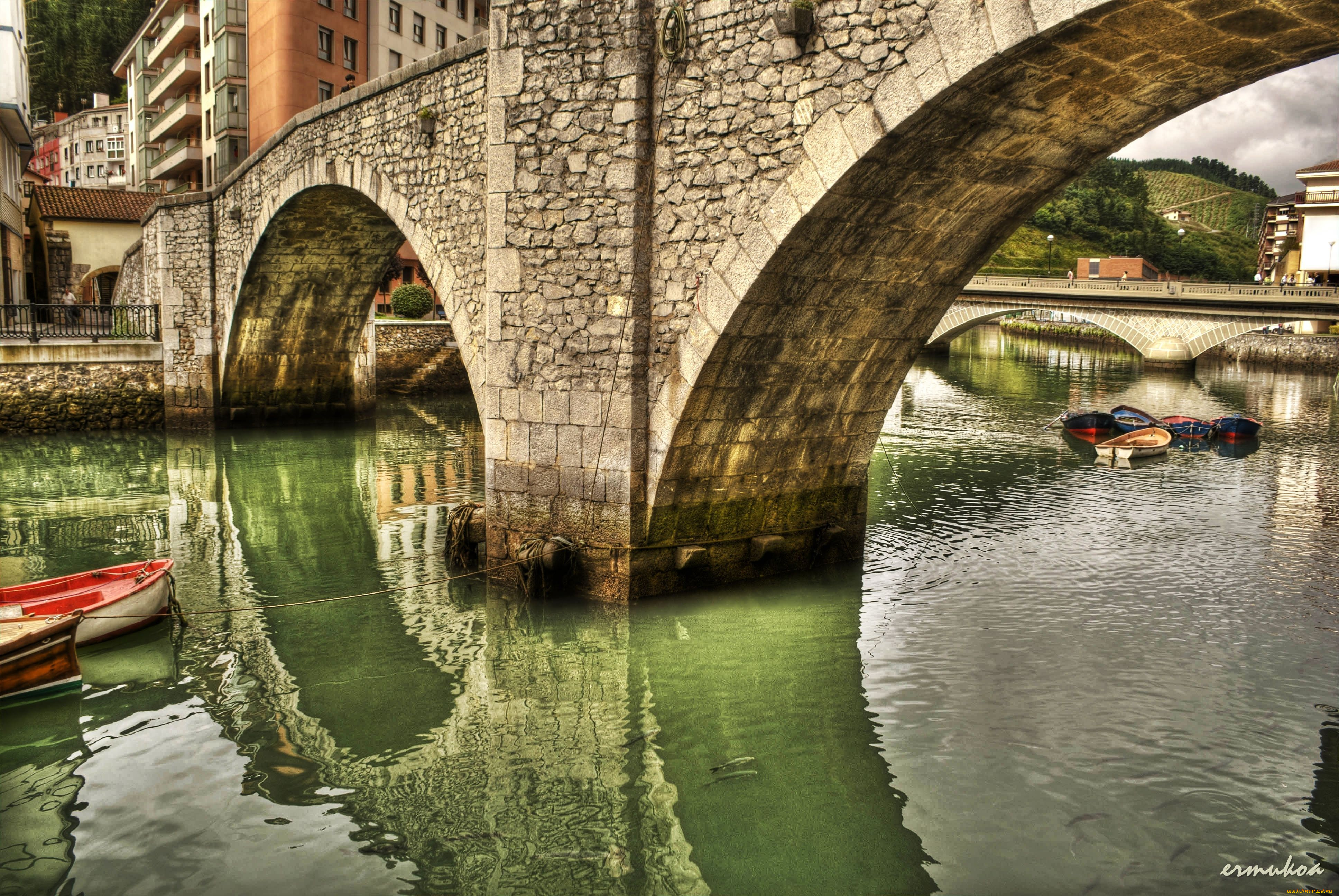 города, мосты, ondarroa