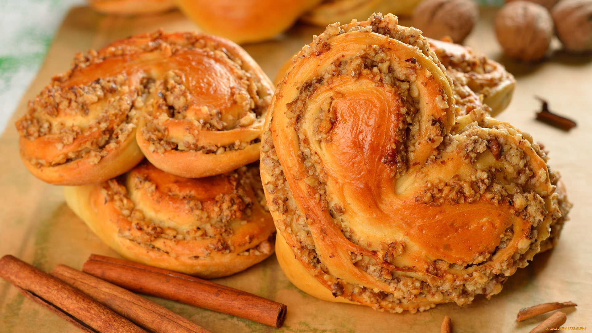 еда, хлеб, выпечка, булочки, корица