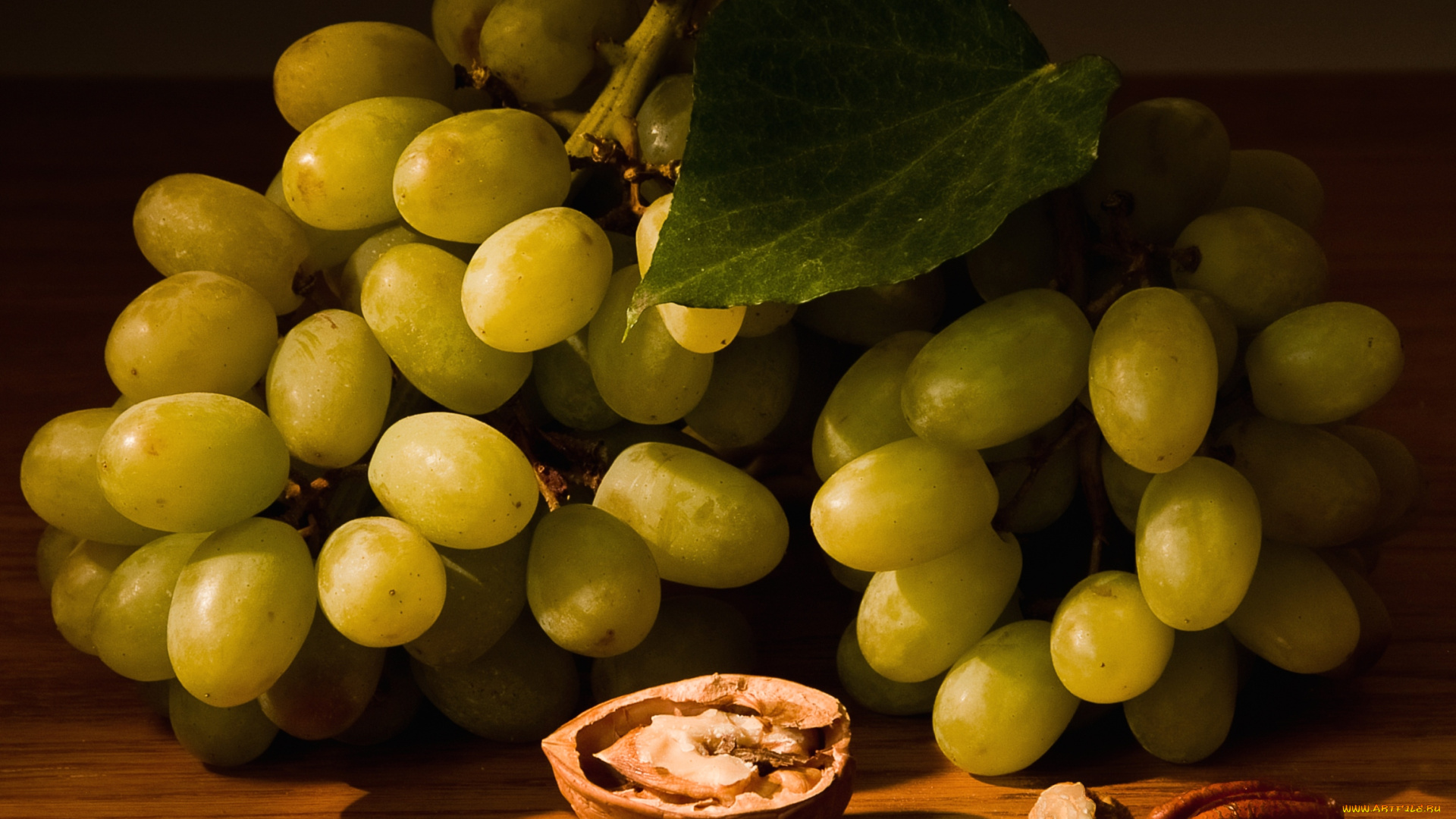 еда, разное, виноград, орехи, пекан