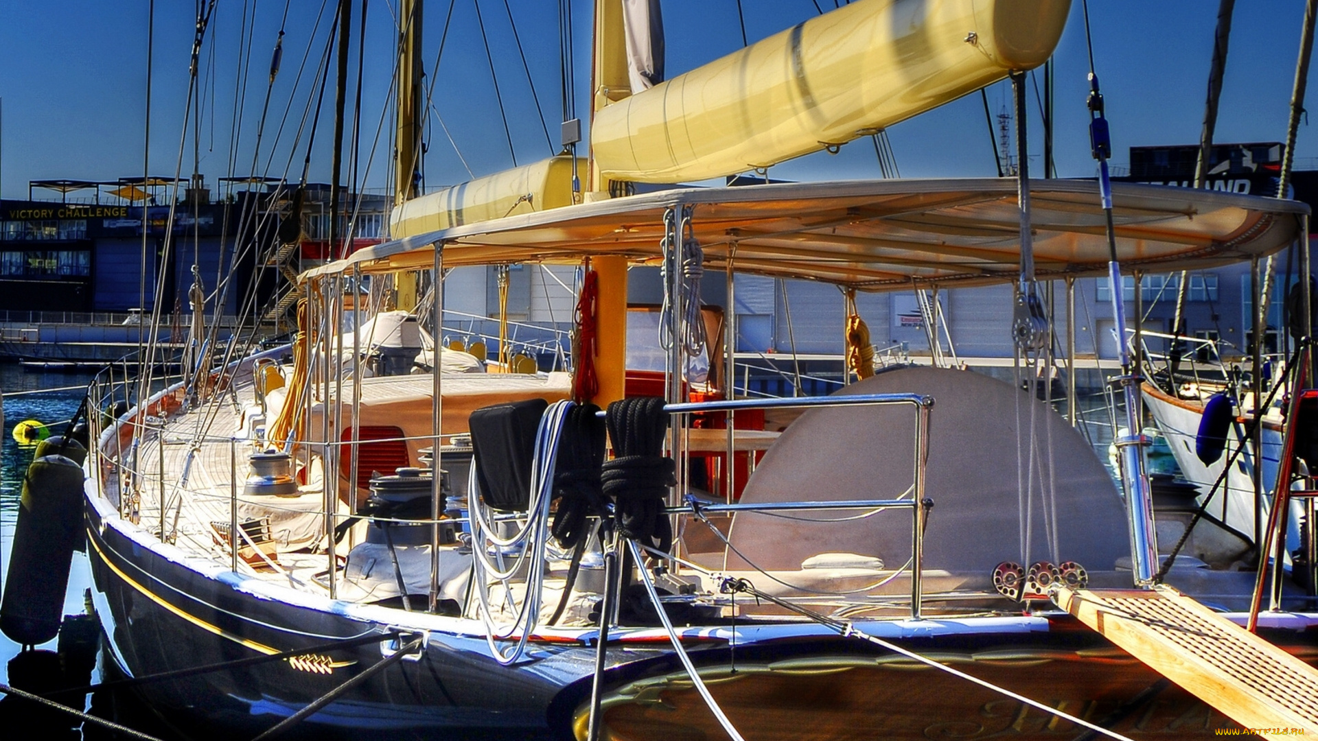 корабли, Яхты, трап