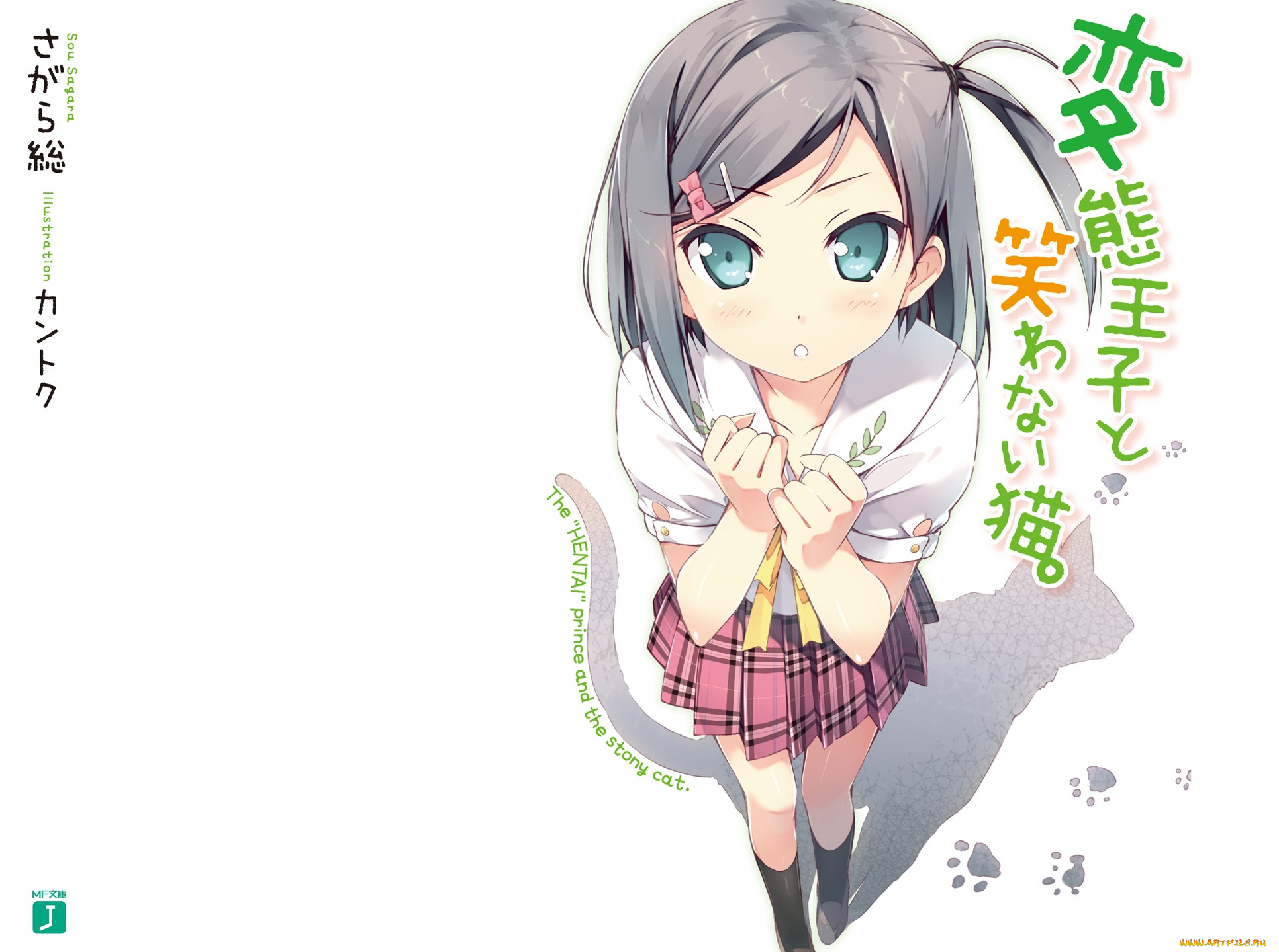 hentai, ouji, to, warawanai, neko, tsukiko, аниме, henneko, blue, eyes, black, hair, anime