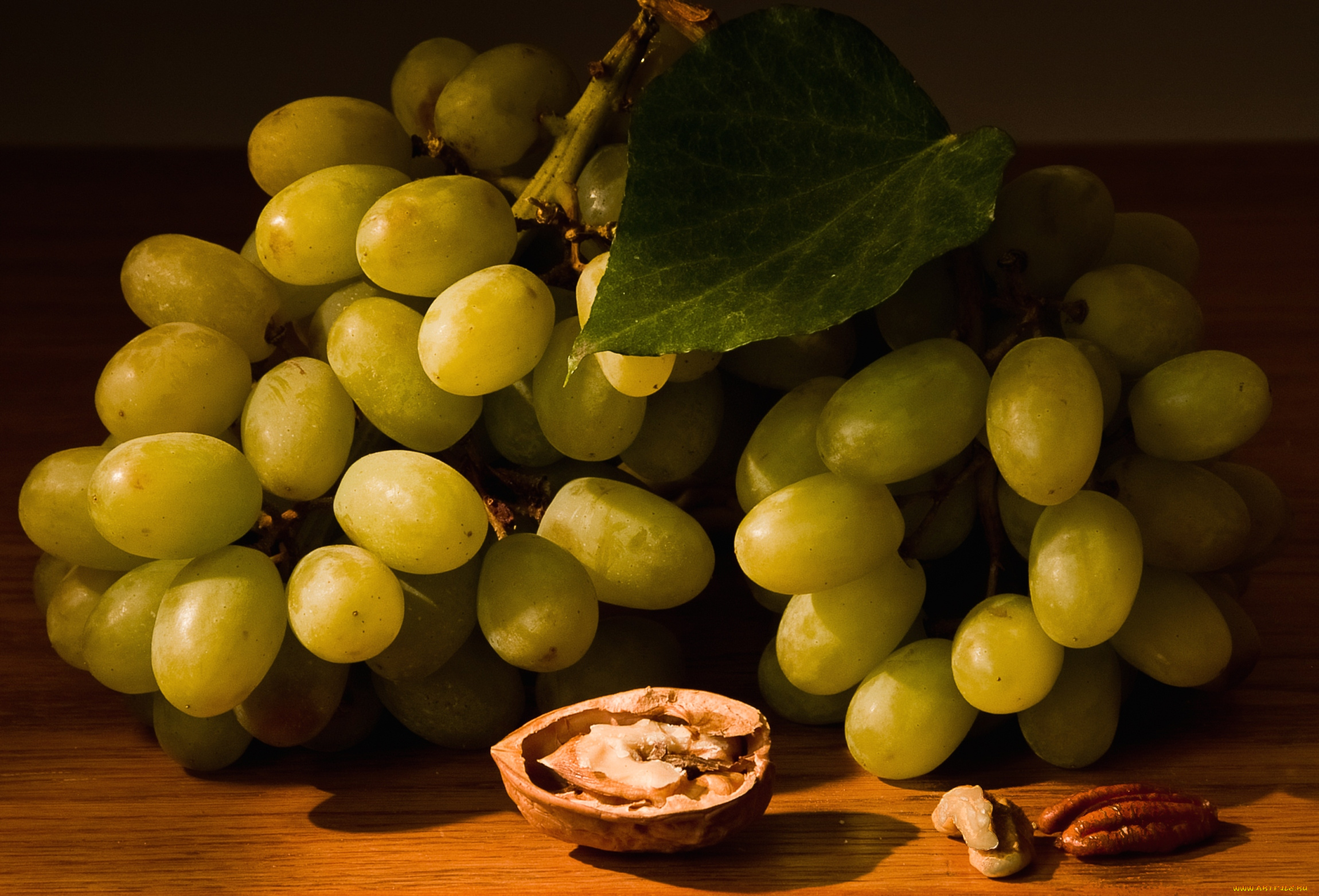 еда, разное, виноград, орехи, пекан