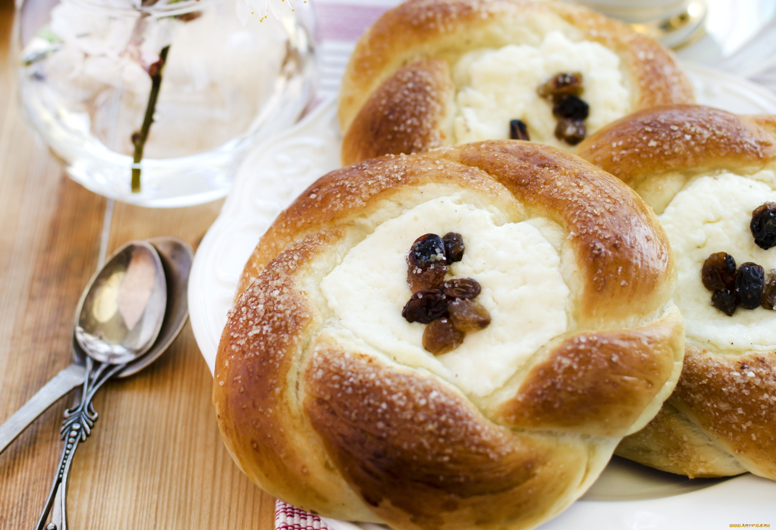 еда, хлеб, выпечка, ватрушки