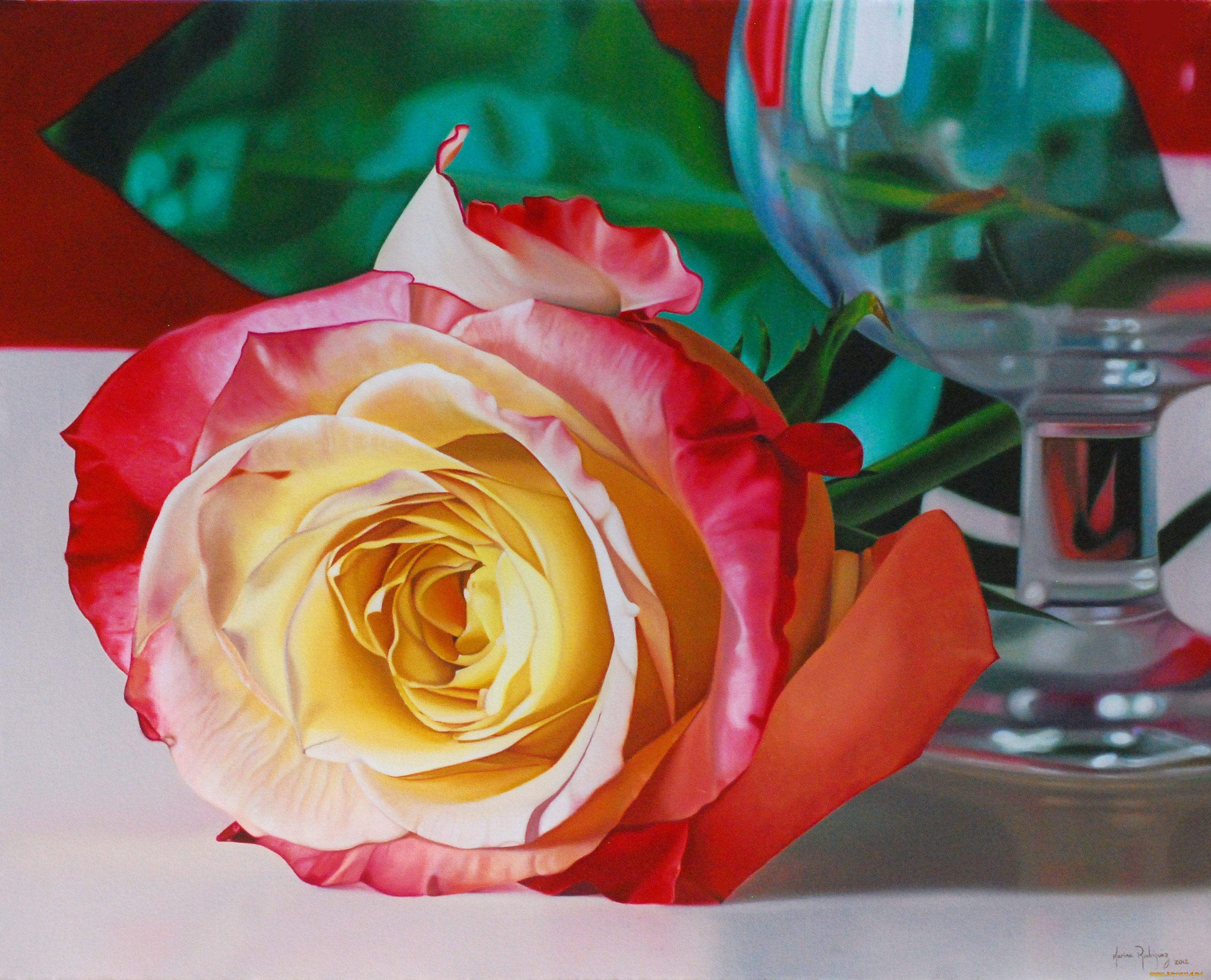 karina, rodriguez, рисованные, роза