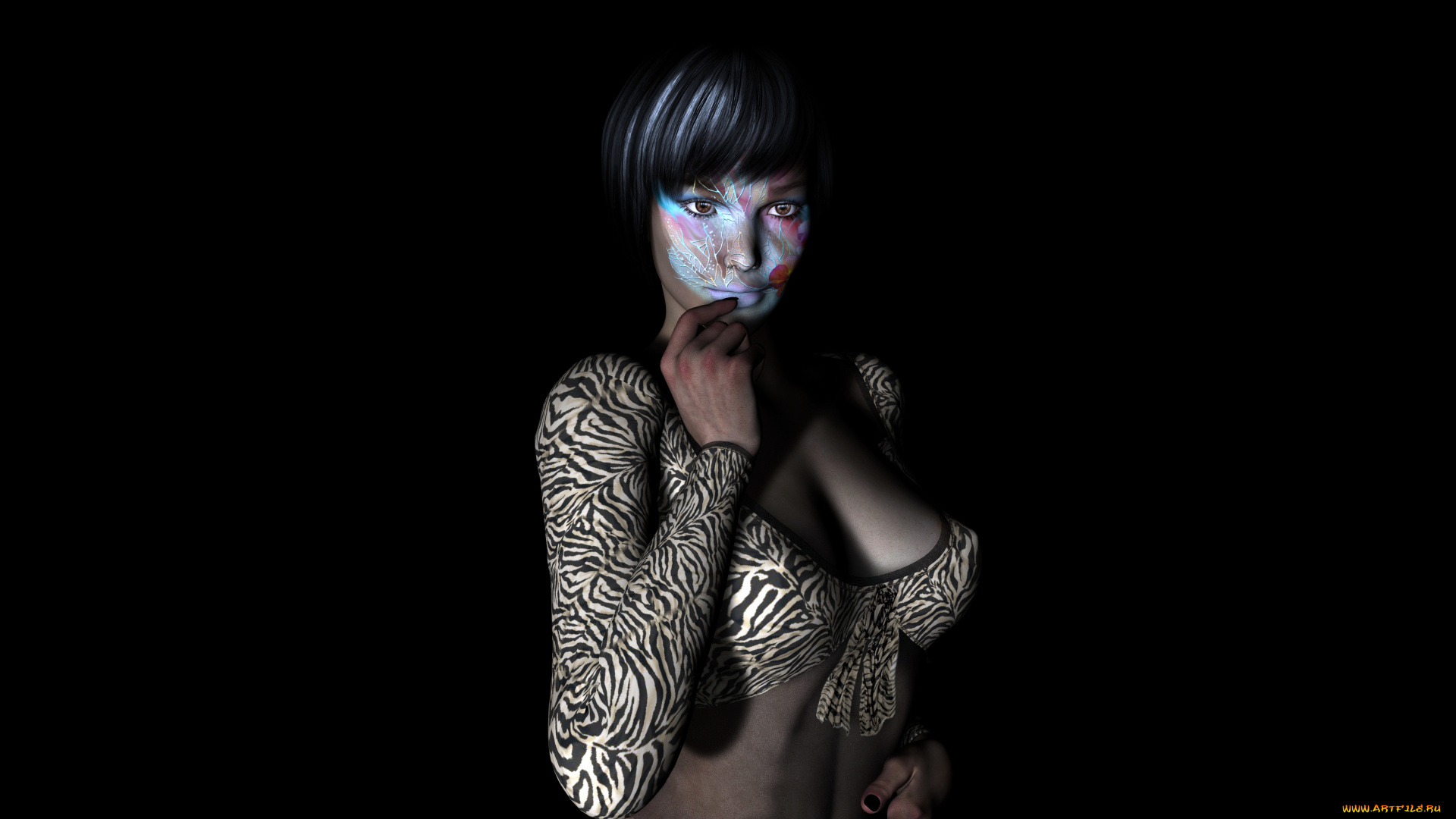 3д, графика, people, , люди, девушка, взгляд