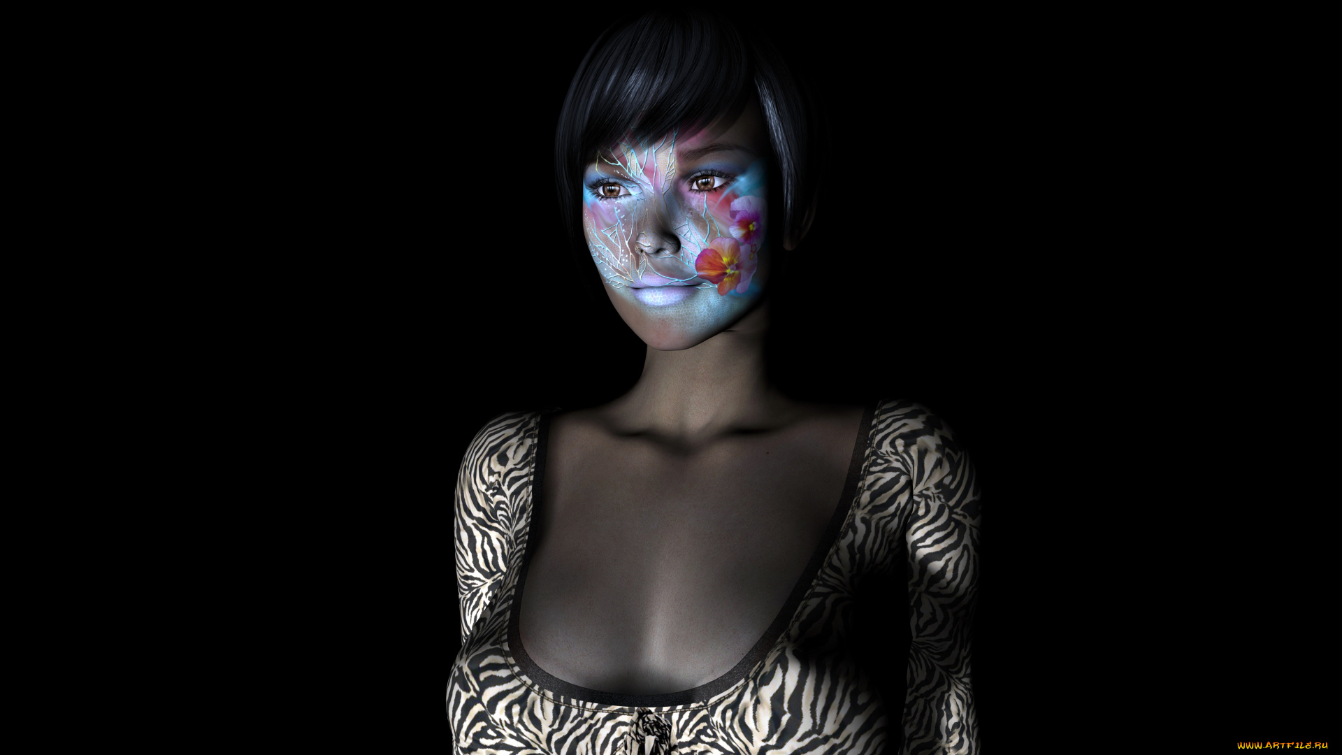 3д, графика, people, , люди, девушка, взгляд