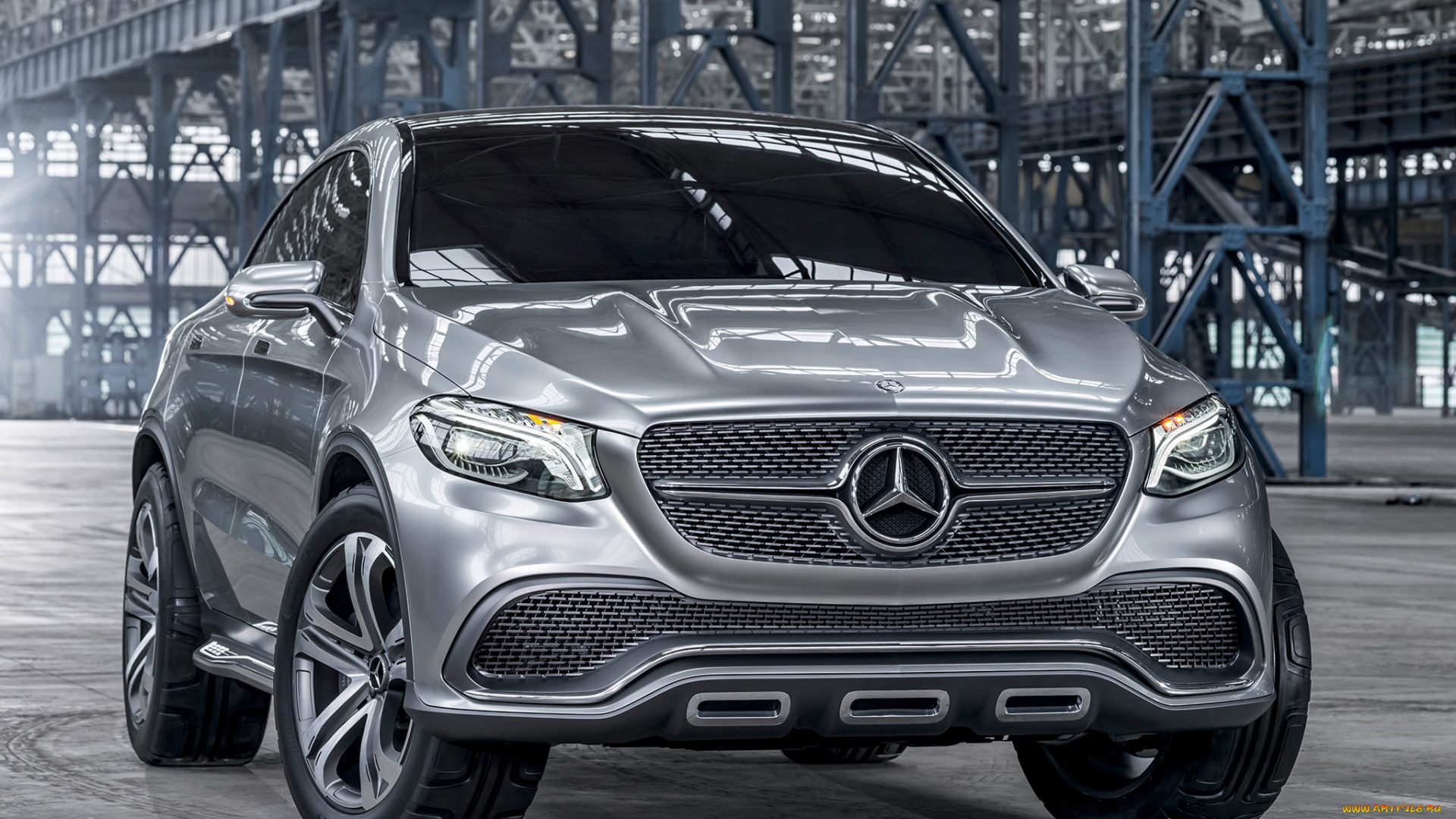 автомобили, mercedes-benz, серый, concept, coupе, suv, 2014