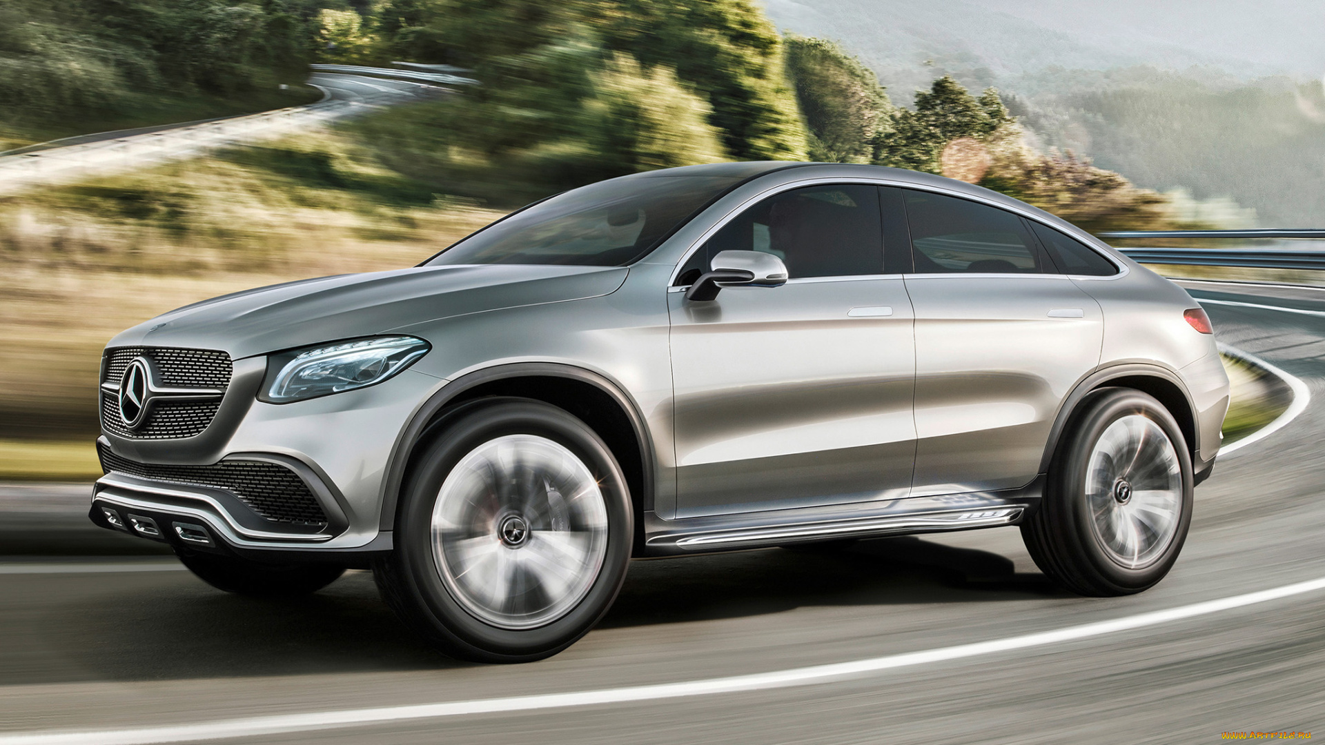 автомобили, mercedes-benz, серый, coupе, concept, 2014, suv