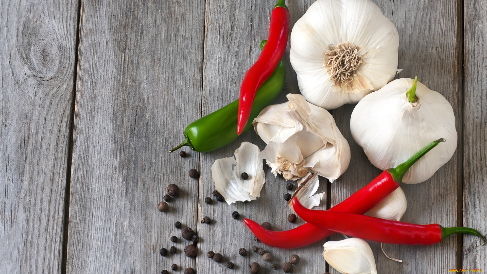 еда, овощи, чеснок, перец, чили