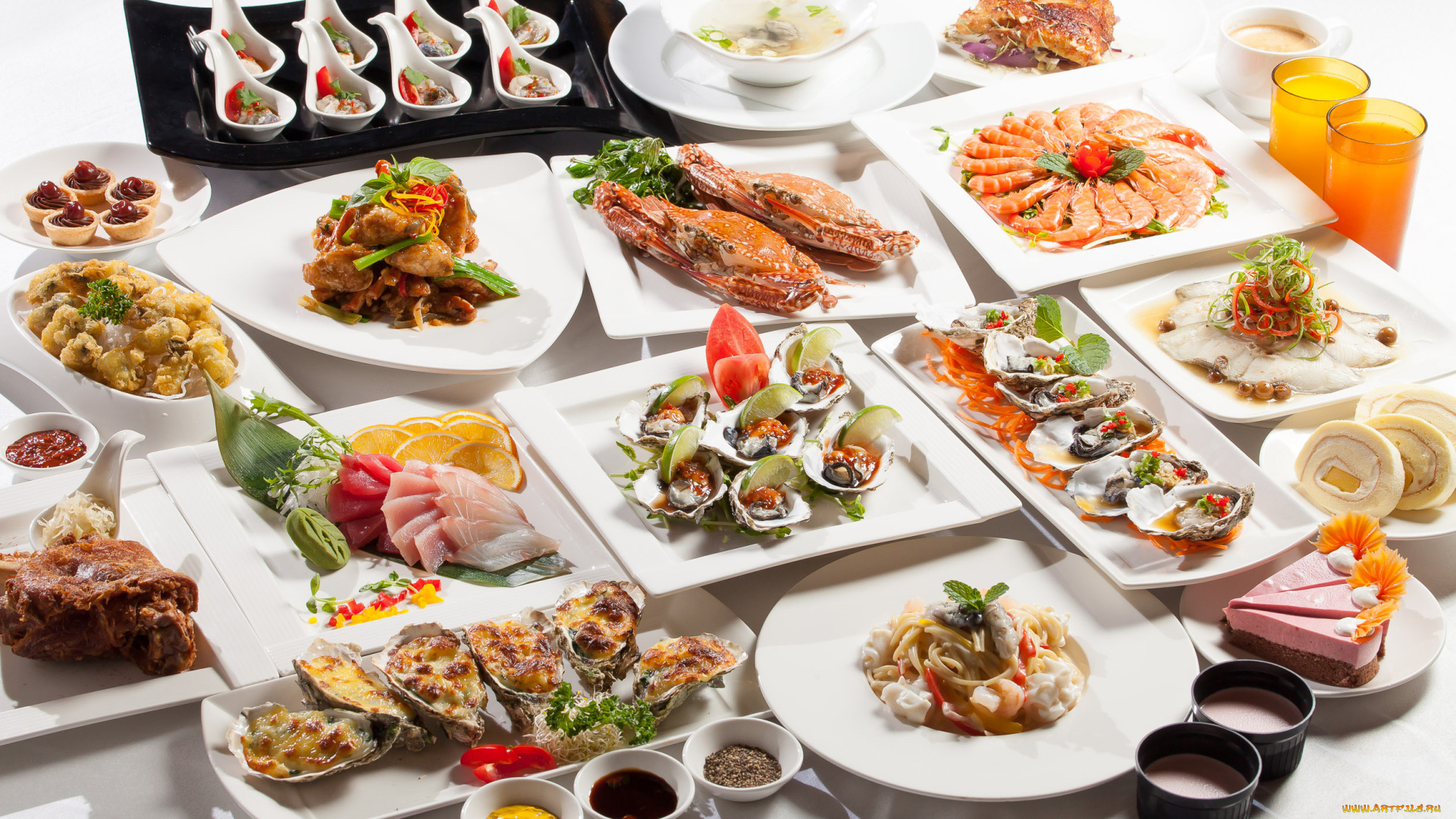 еда, разное, ассортимент, блюда