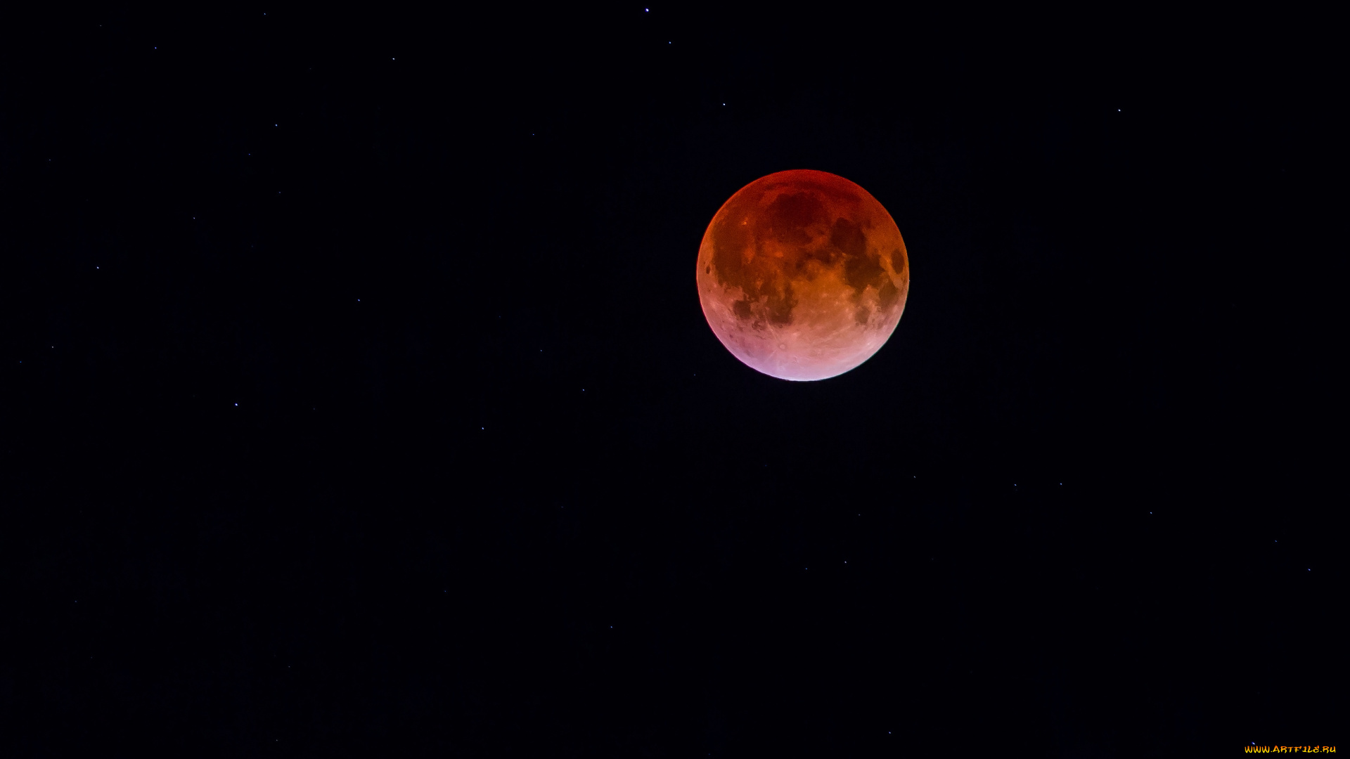 космос, луна, кровавая, blood, moon