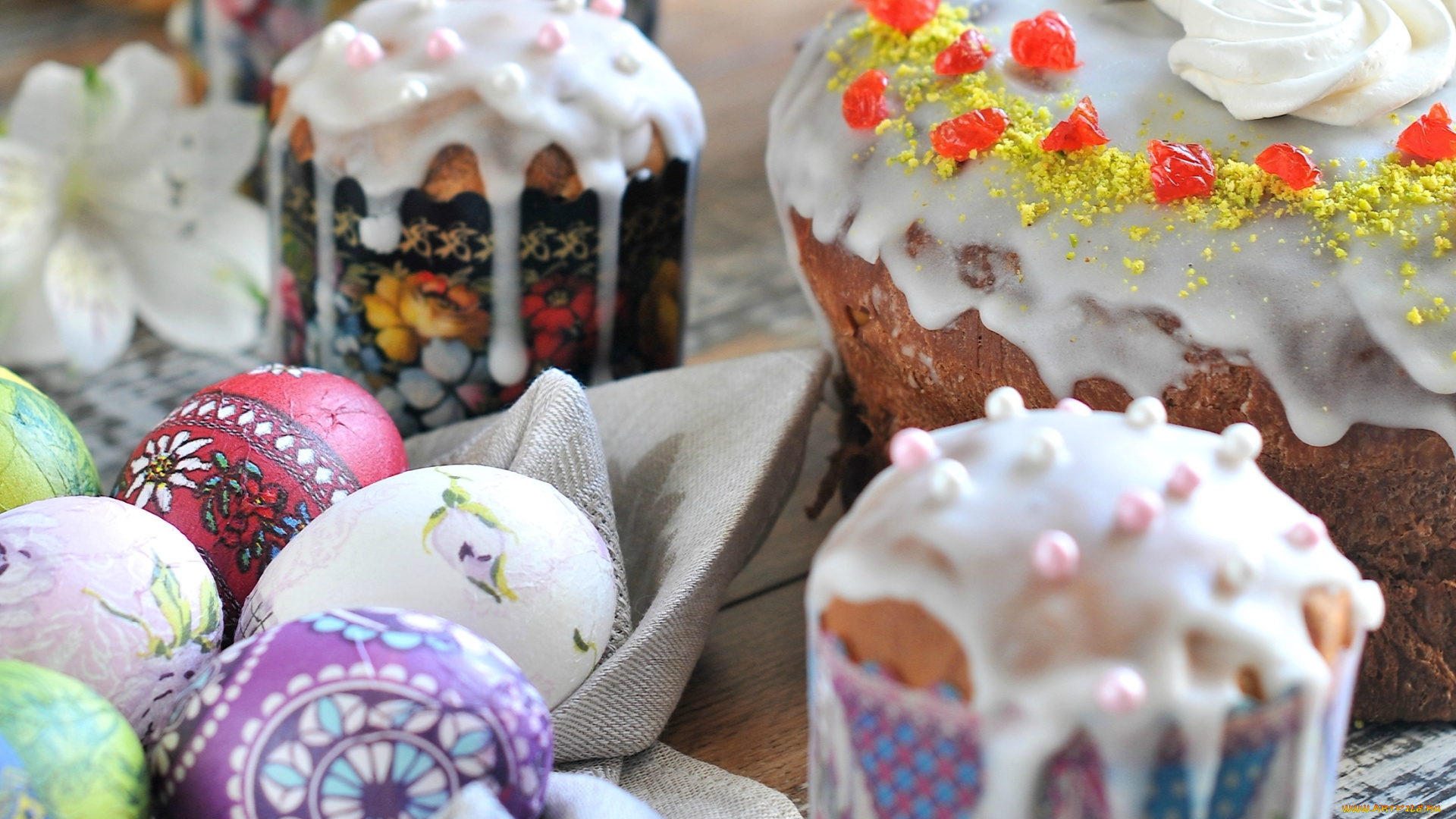 праздничные, пасха, куличи