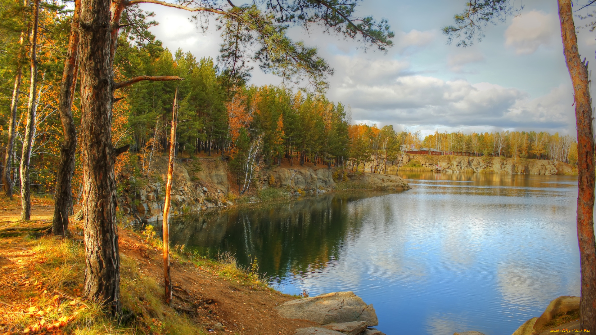 природа, реки, озера, вода, сосны