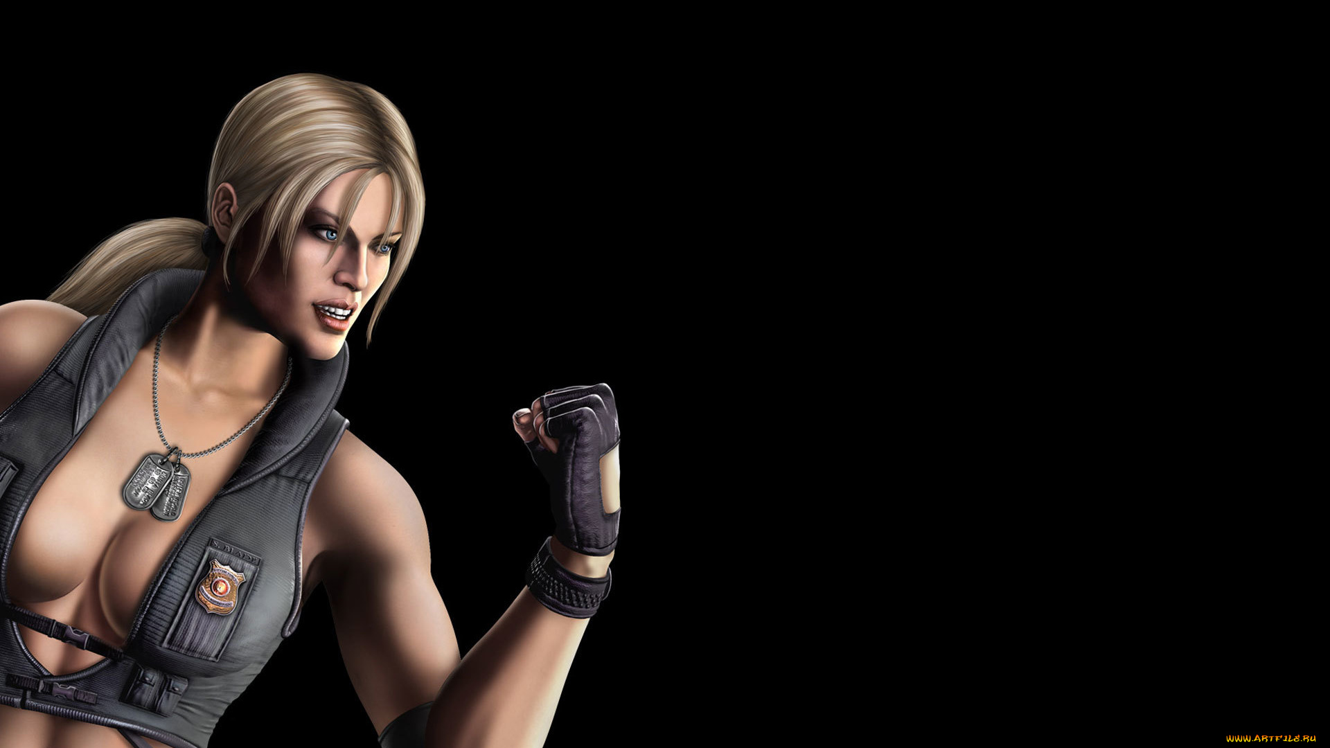 видео, игры, mortal, kombat, девушка, блондинка, парчатки, sonya