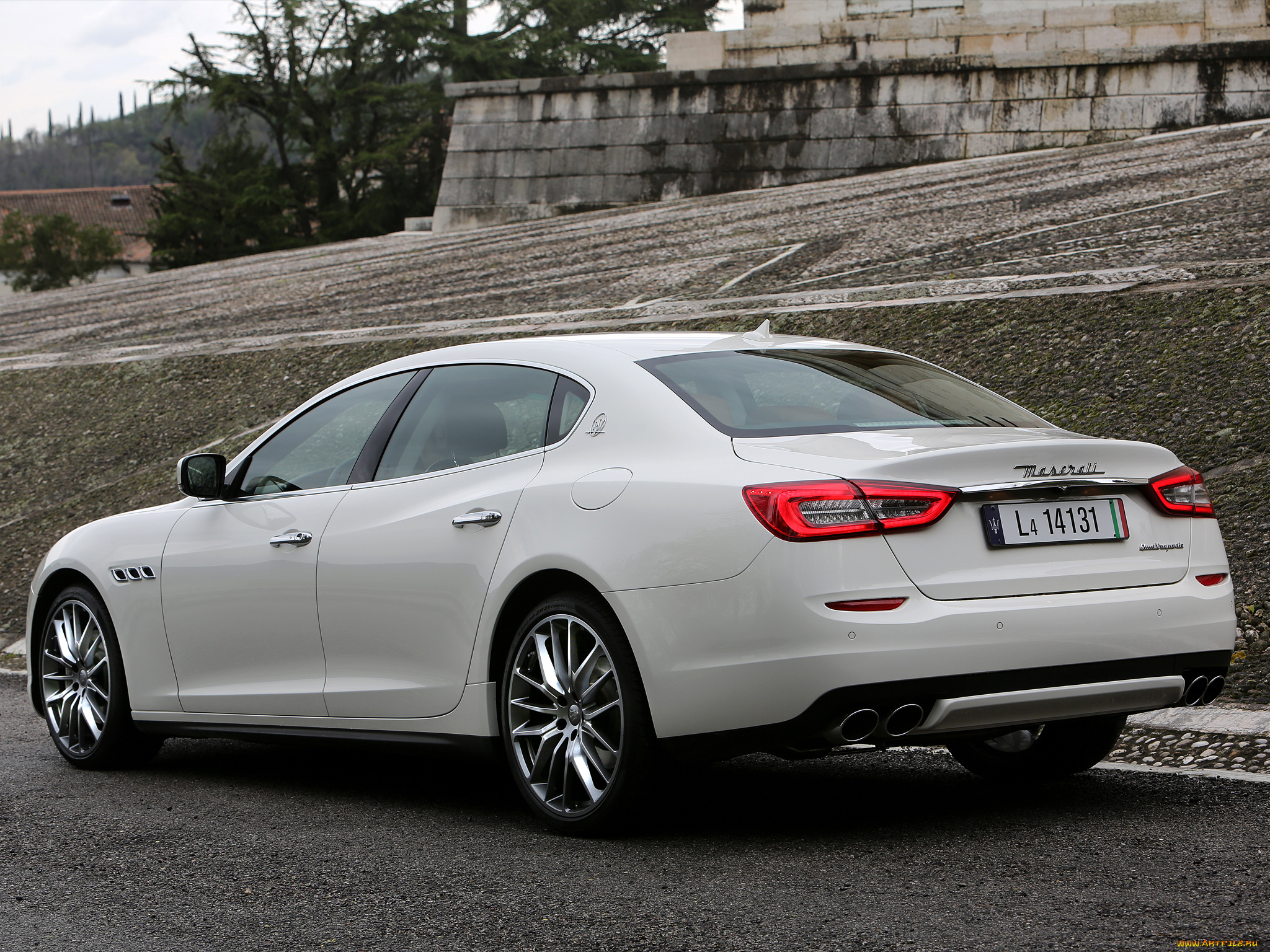 автомобили, maserati, 2013г, quattroporte, светлый