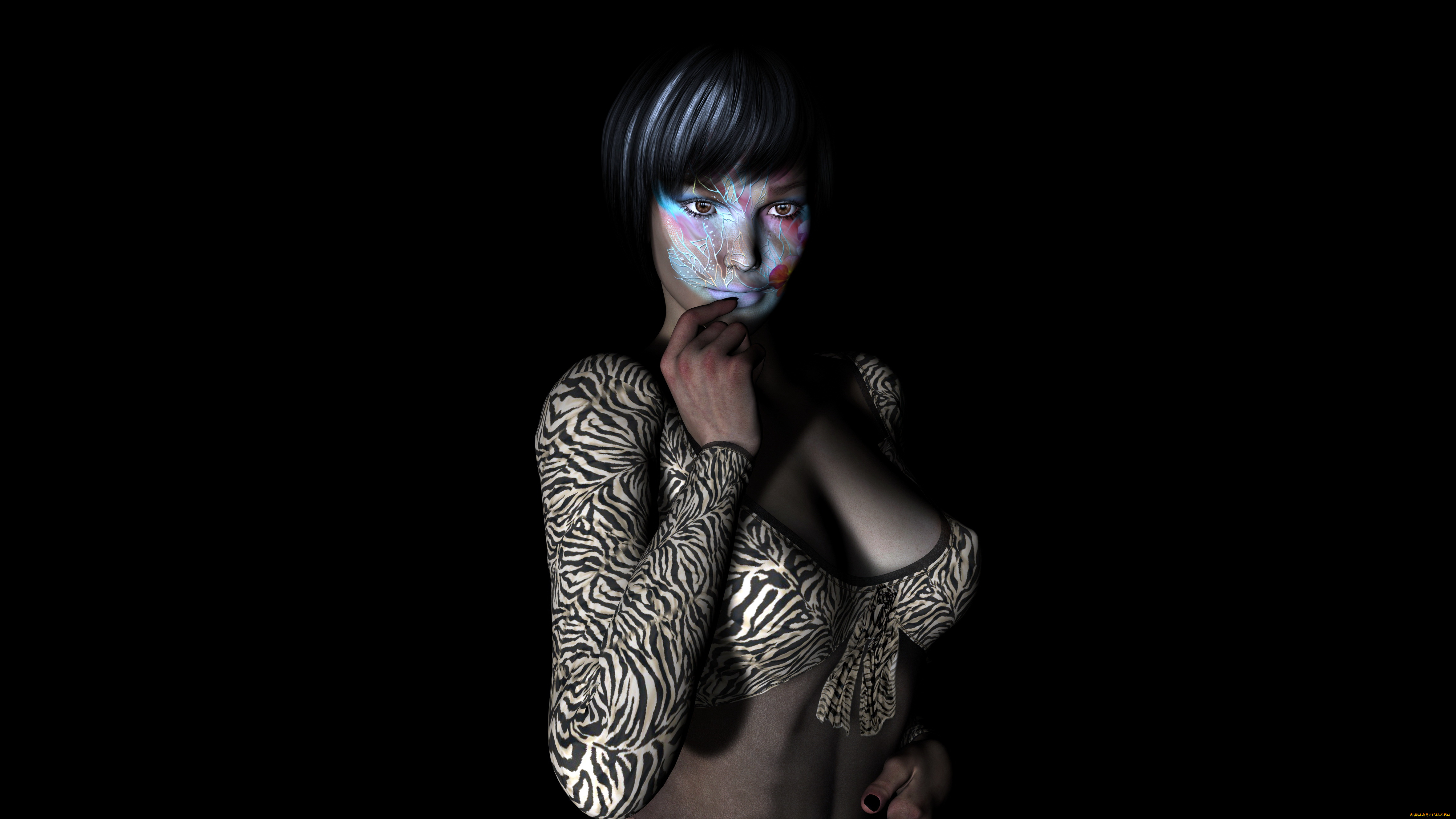 3д, графика, people, , люди, девушка, взгляд