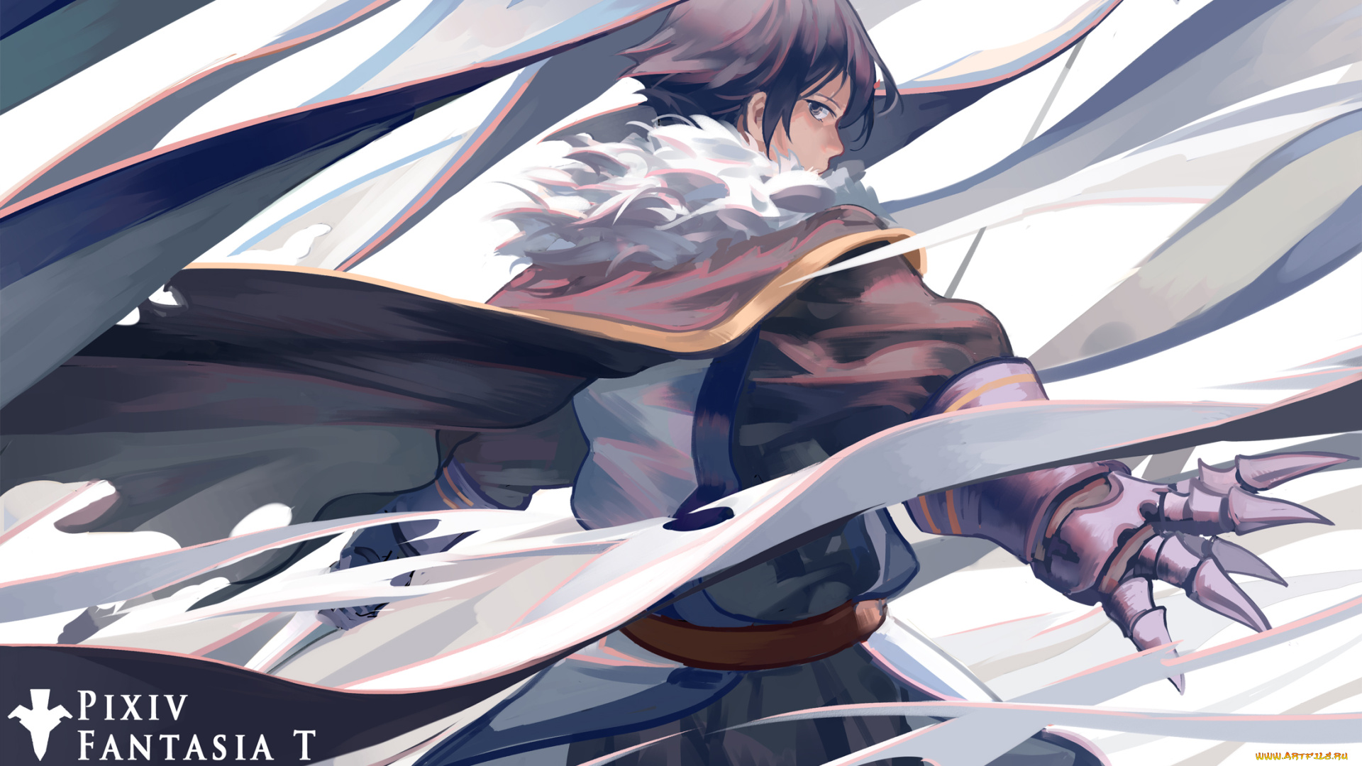 аниме, pixiv, fantasia, взгляд, парень, арт, спина, zicai, tang, pixiv, fantasia