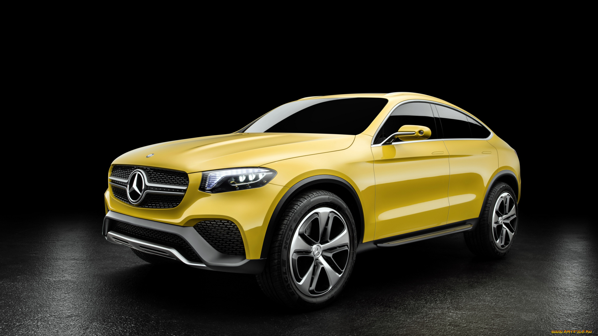 автомобили, mercedes-benz, желтый, 2015г, concept, glc, coupе