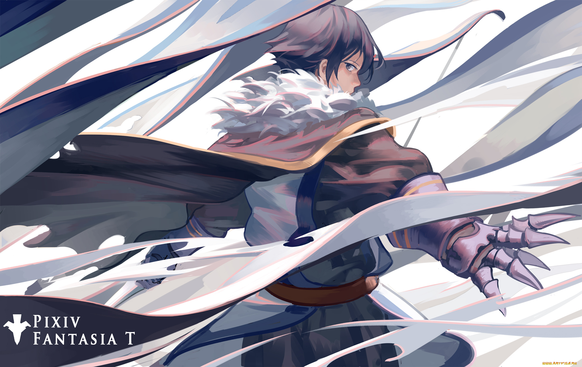 аниме, pixiv, fantasia, взгляд, парень, арт, спина, zicai, tang, pixiv, fantasia