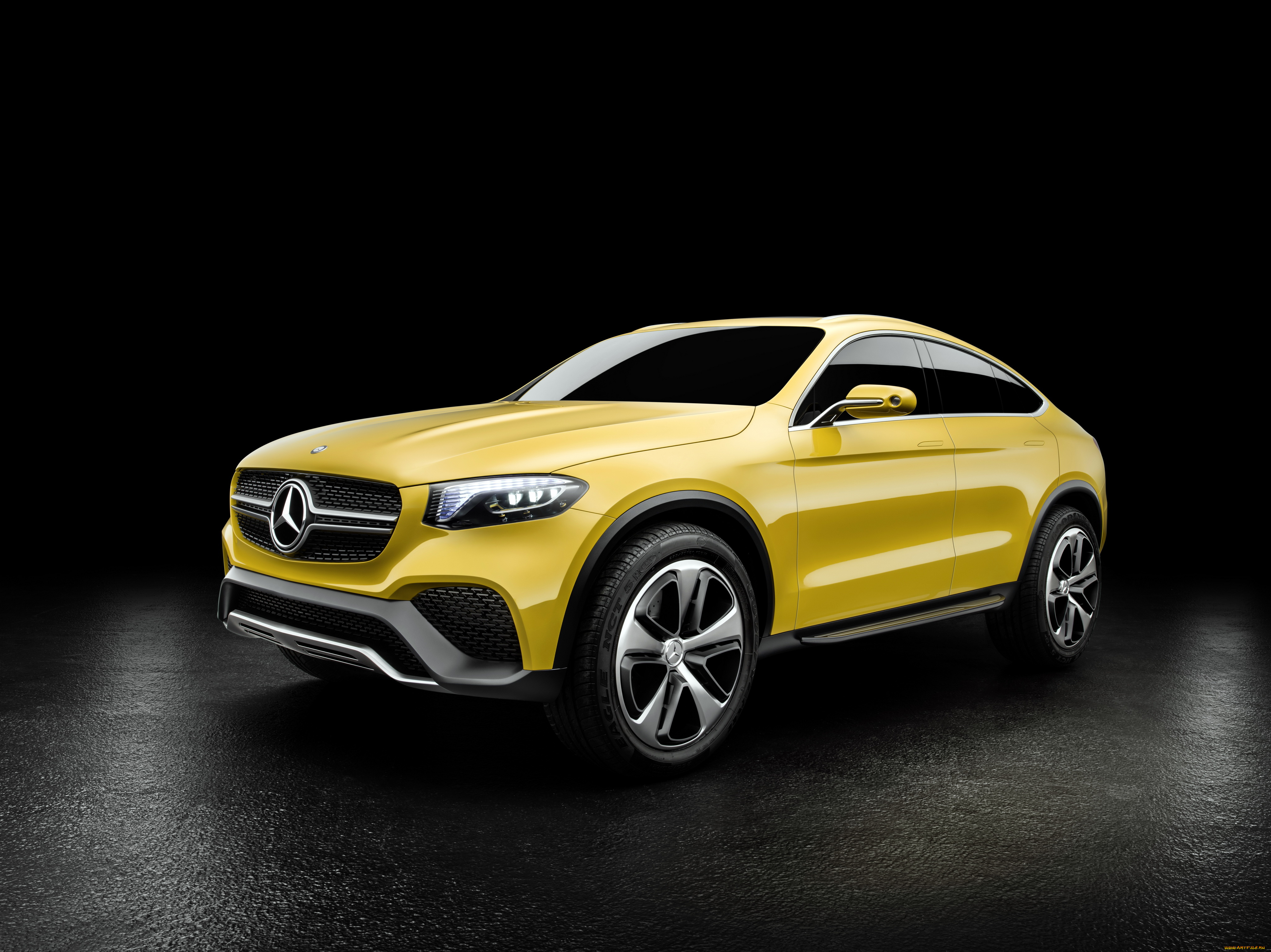 автомобили, mercedes-benz, желтый, 2015г, concept, glc, coupе