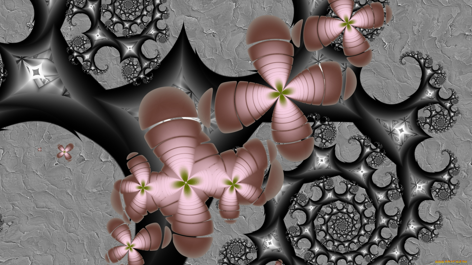 3д, графика, фракталы, , fractal, узор, фон, цвета