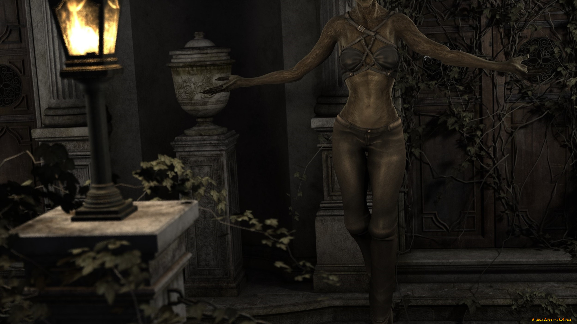 3д, графика, существа, , creatures, зомби