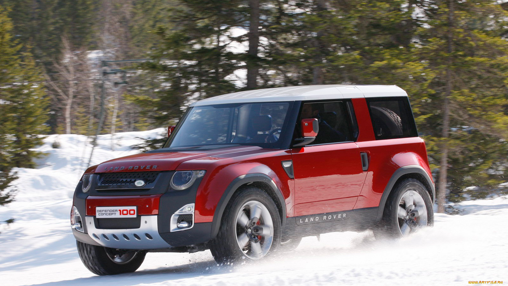 land-rover, dc100, concept, 2011, автомобили, land-rover, dc100, concept, 2011, красный, джип, внедорожник, зима