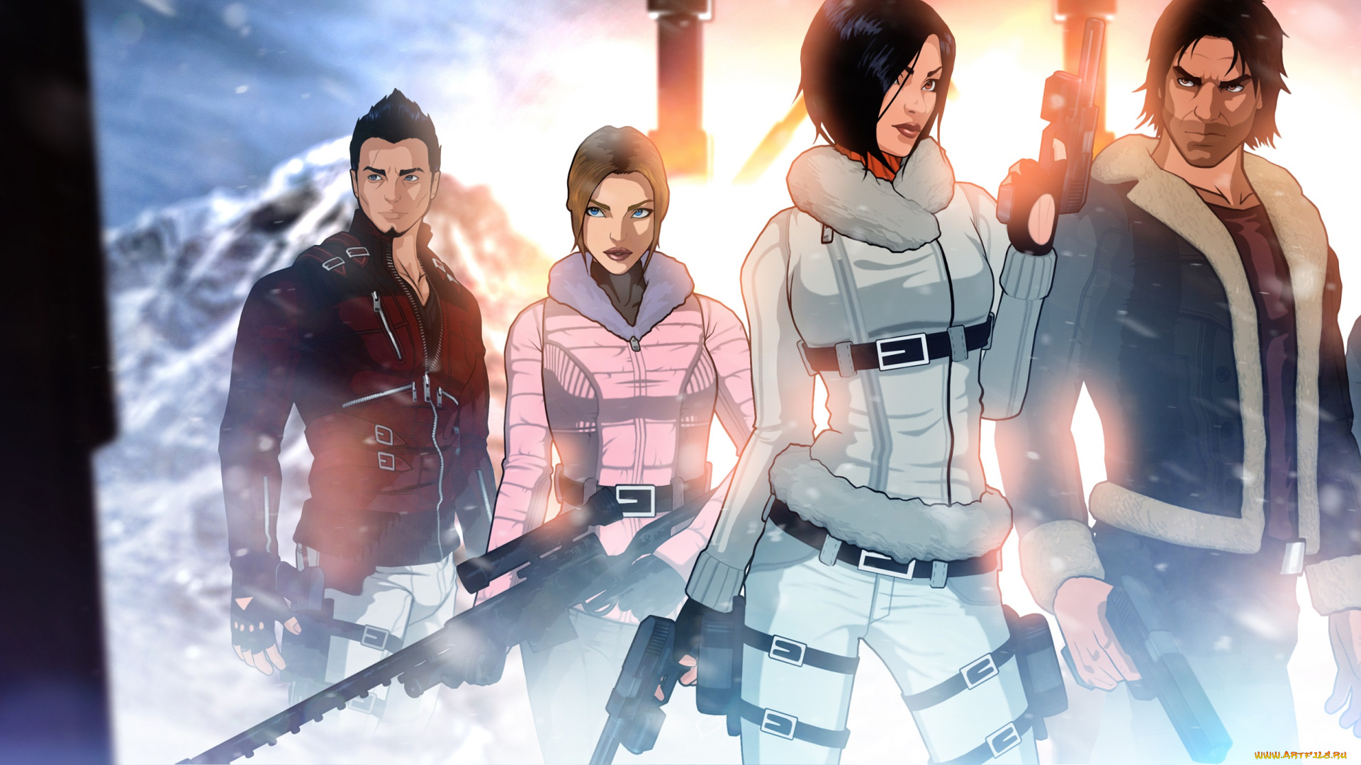 видео, игры, ~~~другое~~~, rain, qin, fear, effect, снег, игра, девушка, мужчина, люди, арт, hana, tsu-vachel