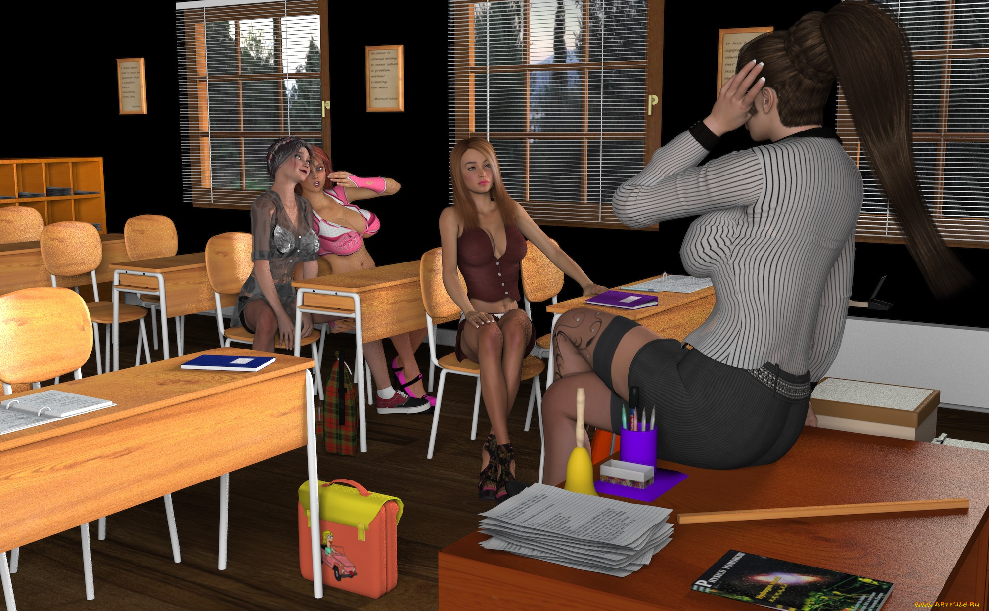 3д, графика, люди, , people, взгляд, фон, девушки