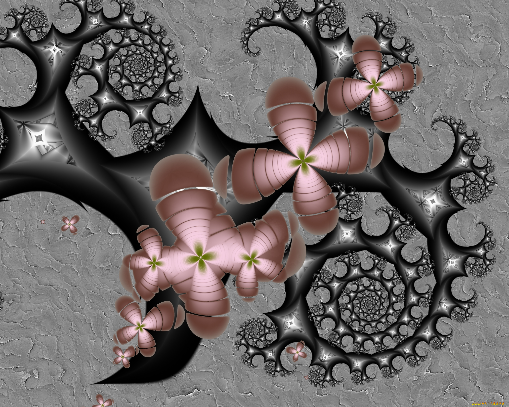 3д, графика, фракталы, , fractal, узор, фон, цвета