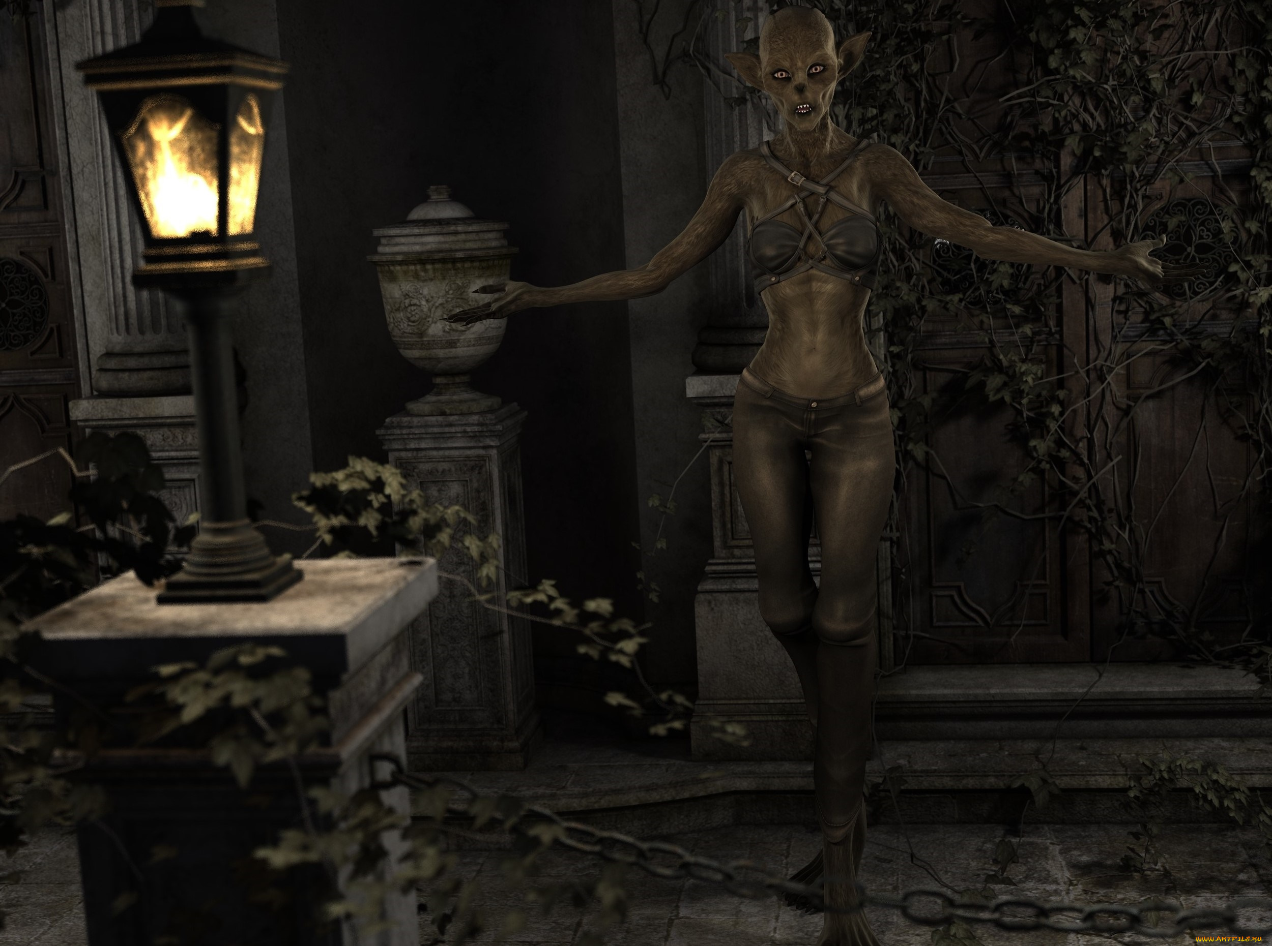 3д, графика, существа, , creatures, зомби