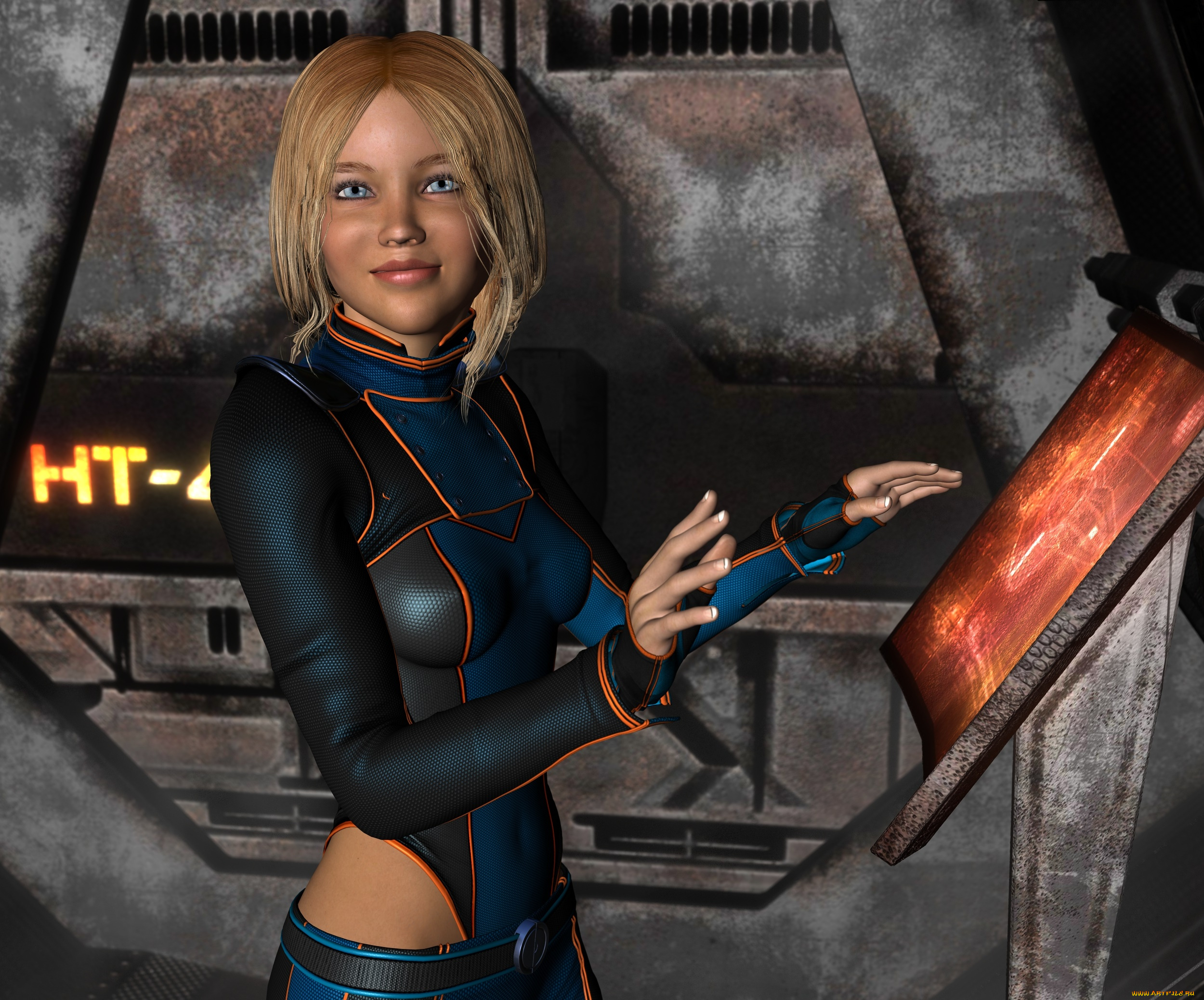 3д, графика, фантазия, , fantasy, фон, взгляд, девушка