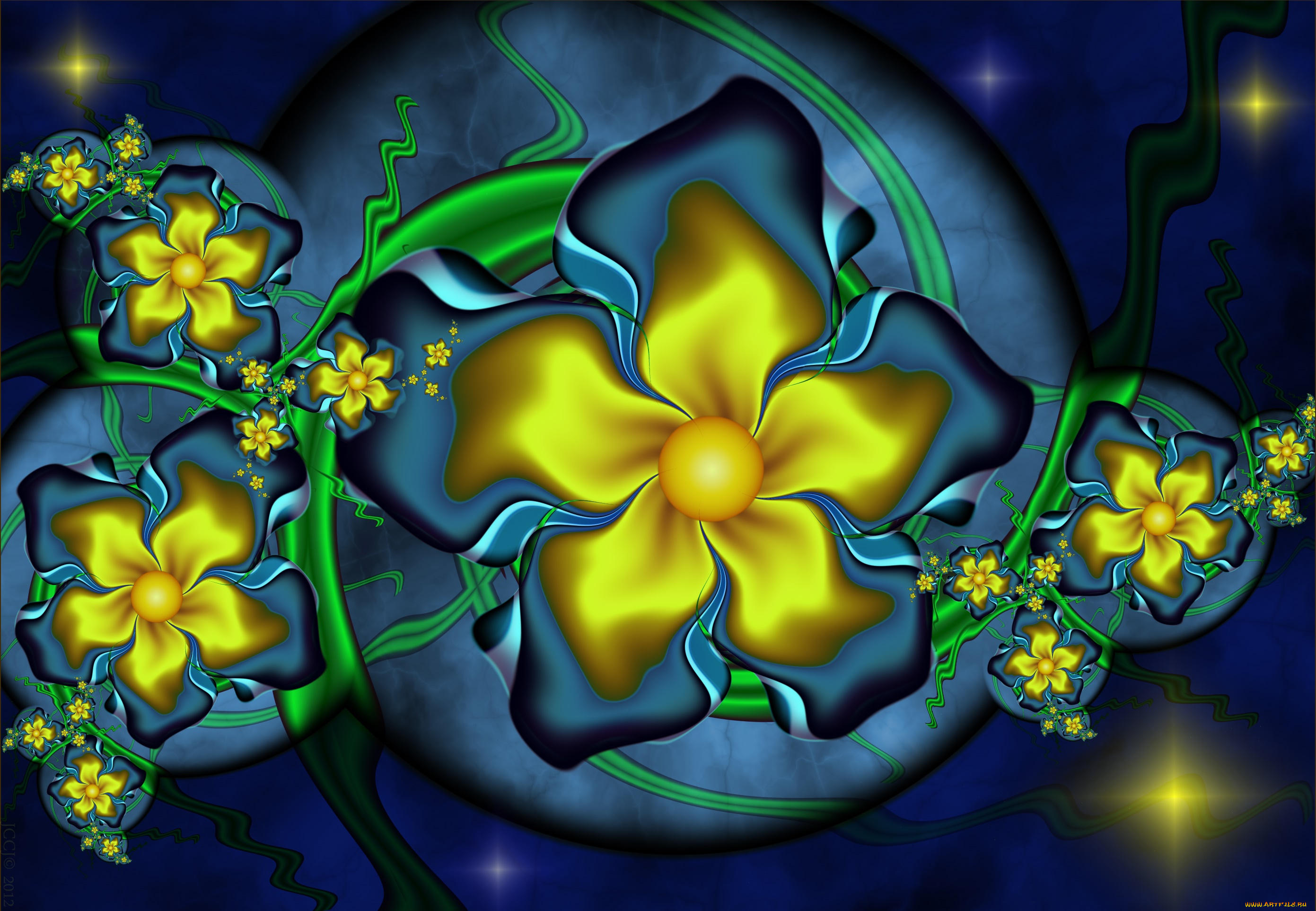 3д, графика, цветы, , flowers, цвета, фон, узор