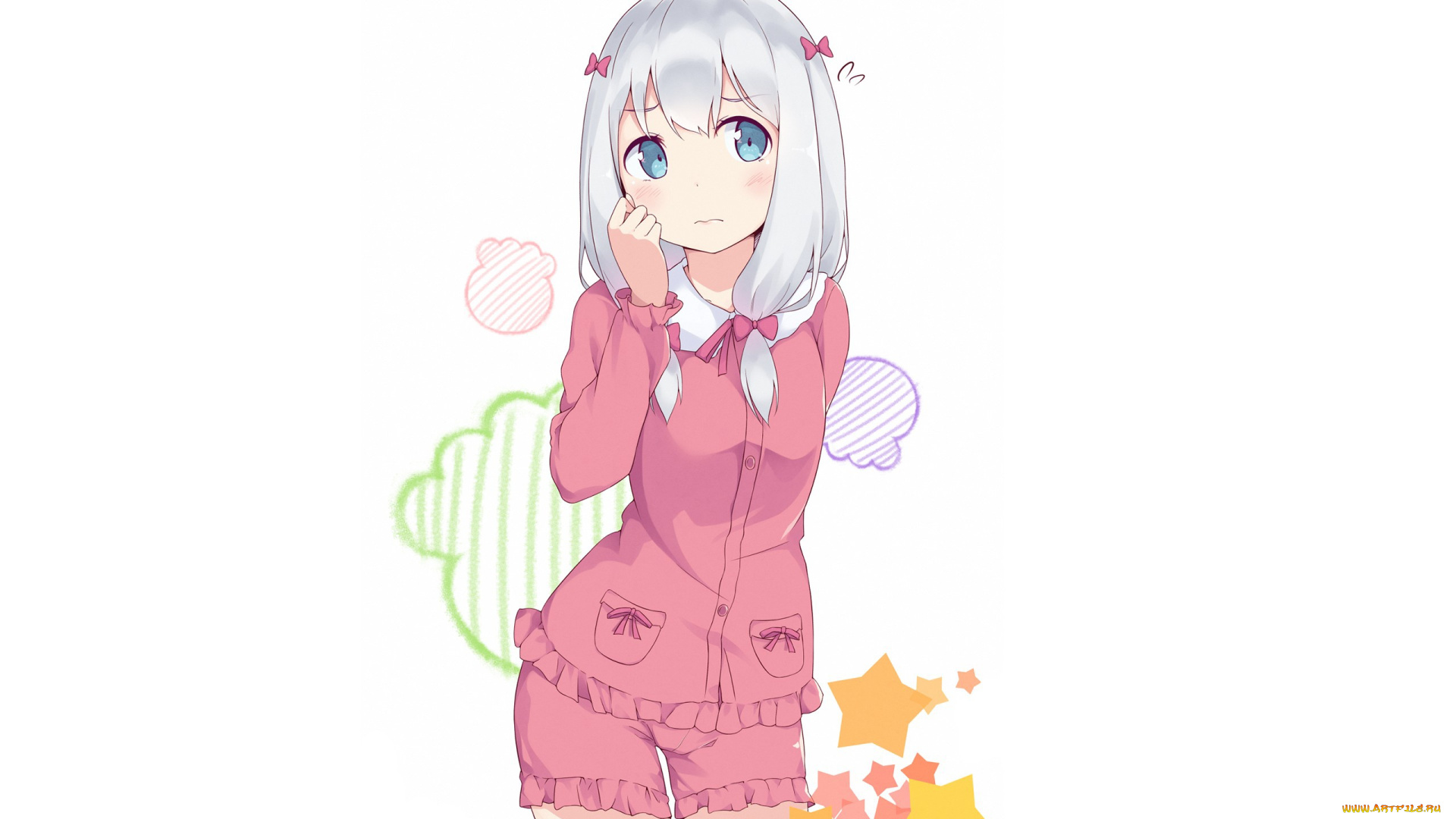 аниме, eromanga-sensei, kawaii, bear, blush, anime, manga, japanese, sugoi, bishojo, kuma, mussune, sagiri, izumi, megumi, jinno, masamune