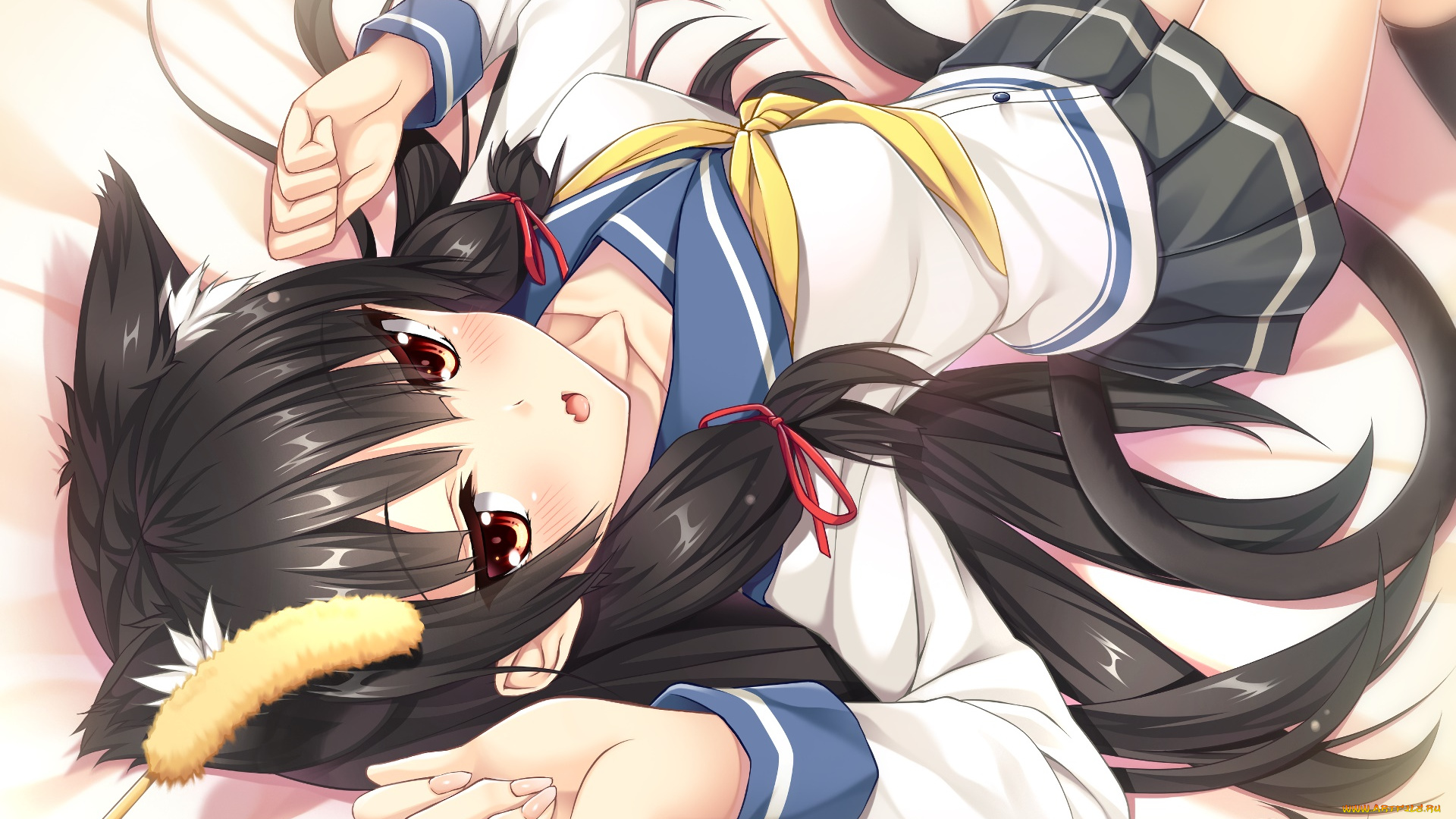 аниме, kantai, collection, девушка, взгляд, фон