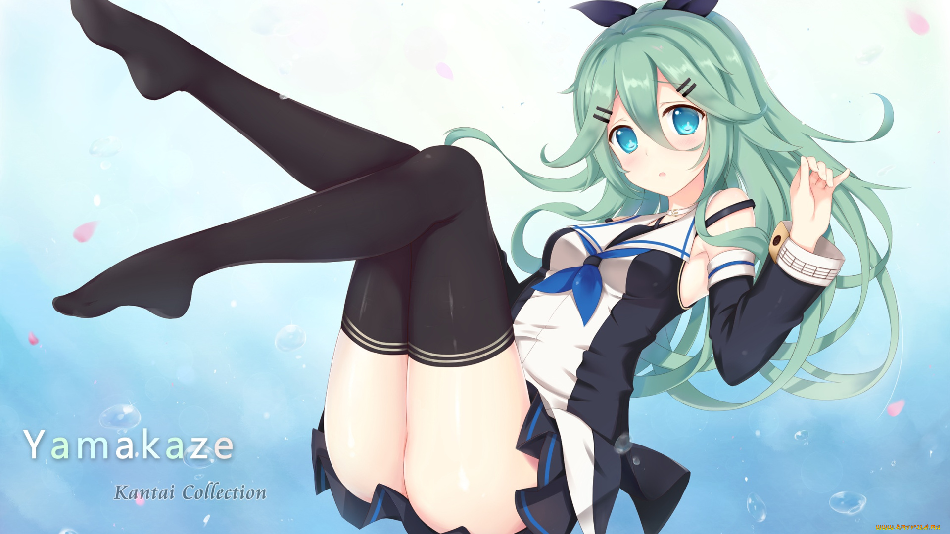 аниме, kantai, collection, yamakaze