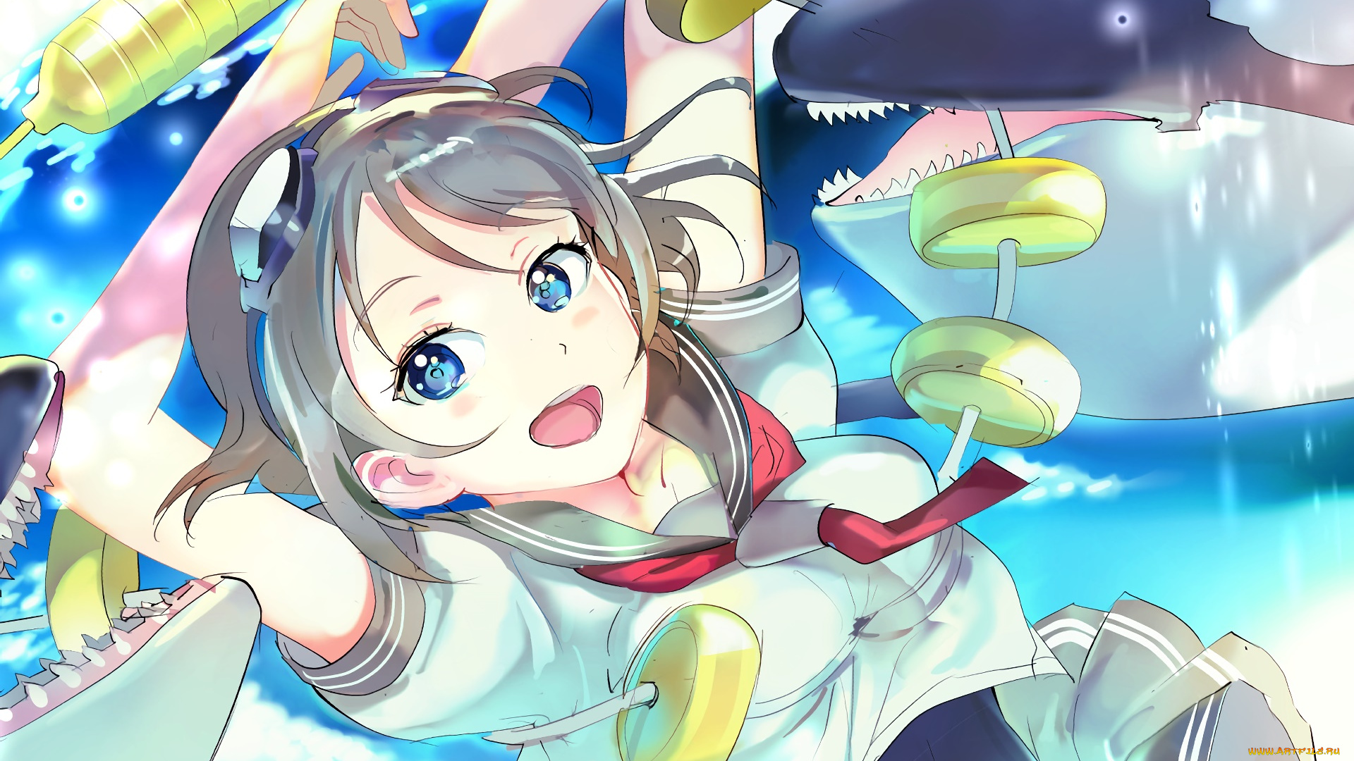 аниме, love, live, , school, idol, project, девушка, взгляд, фон