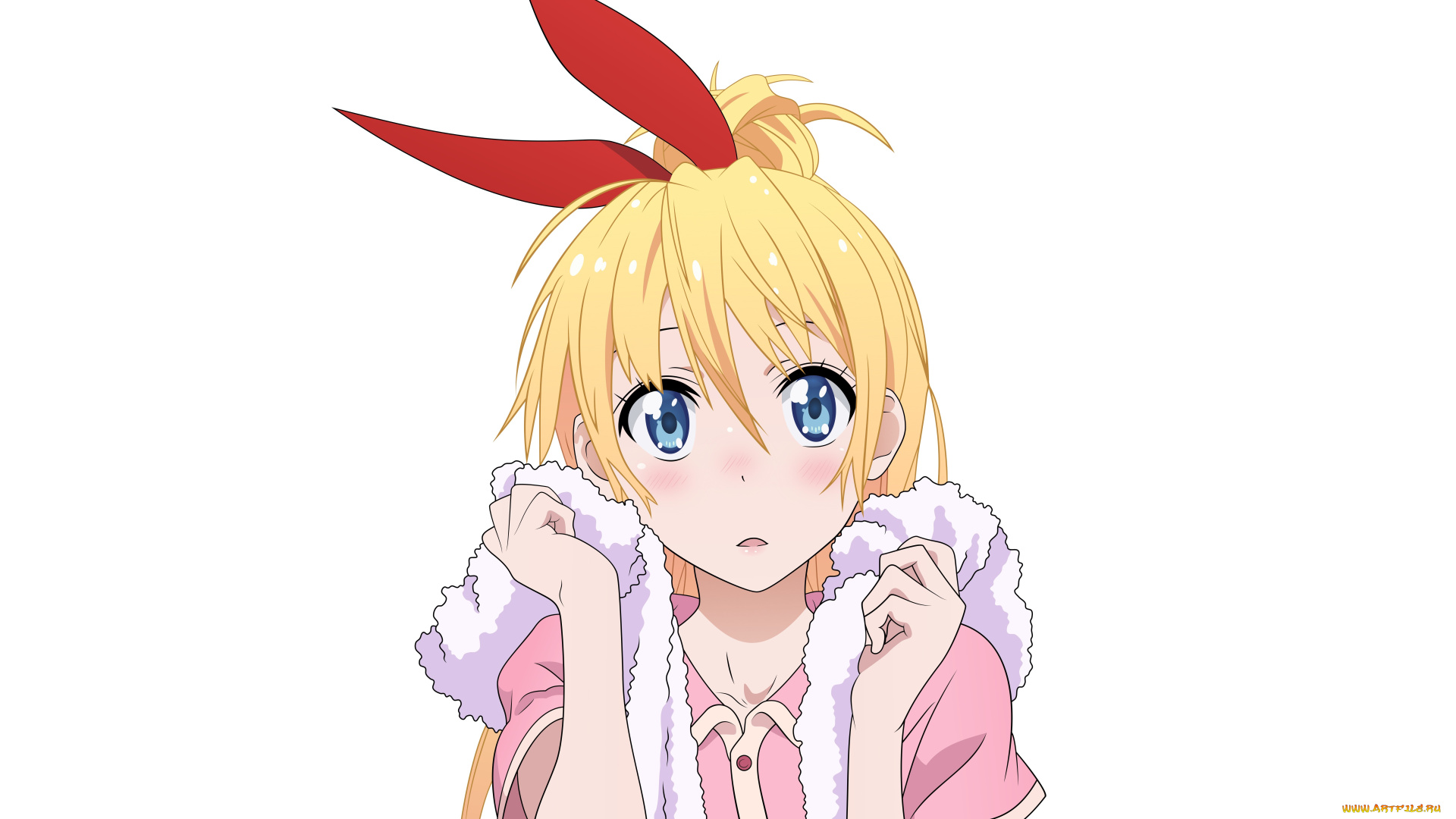 аниме, nisekoi, фон, взгляд, девушка